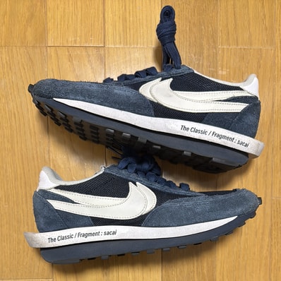 fragment design × sacai × Nike LD Waffle "Blackended Blue"