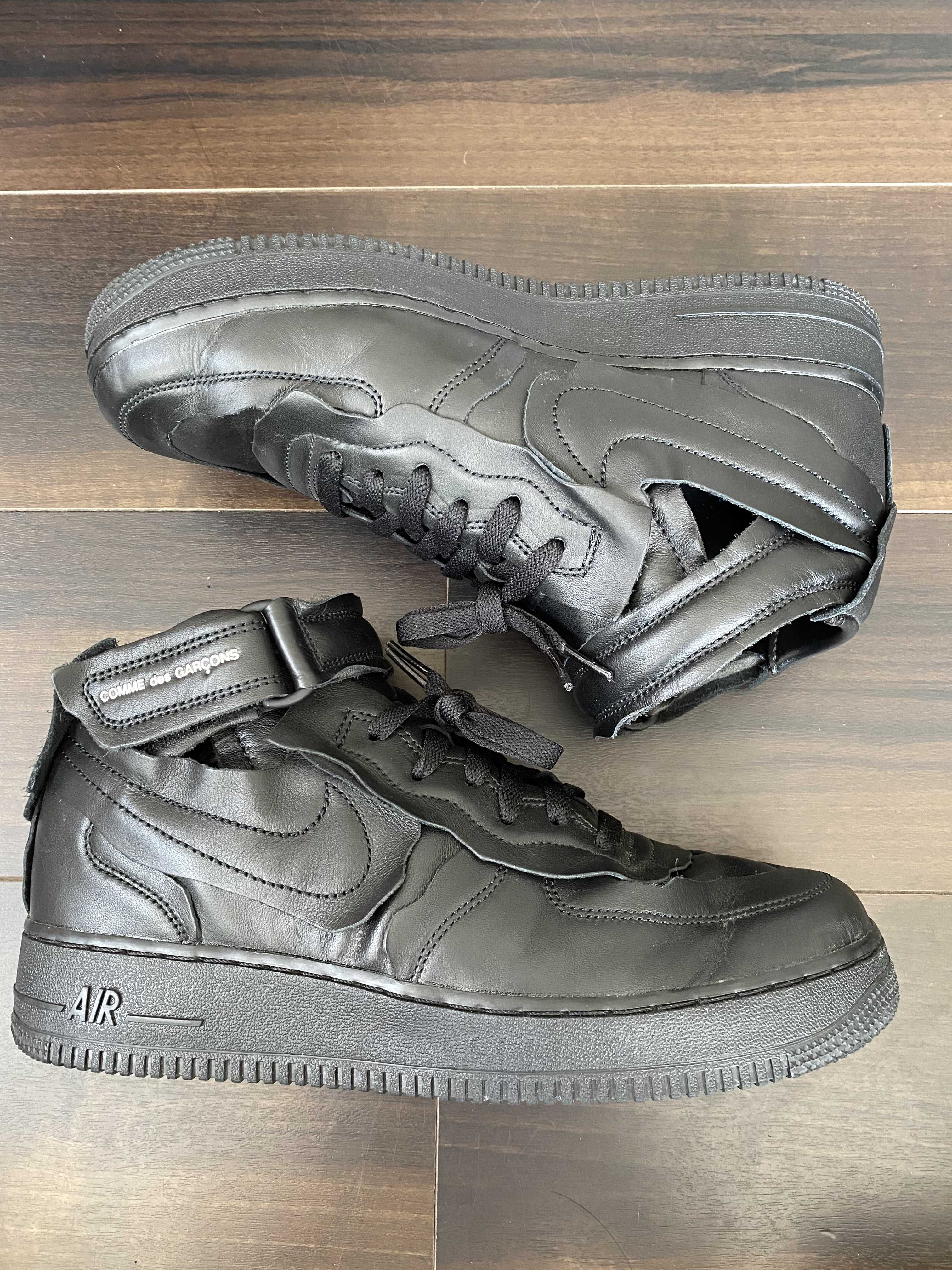 COMME des GARCONS × NIKE AIR FORCE 1 MID "BLACK"