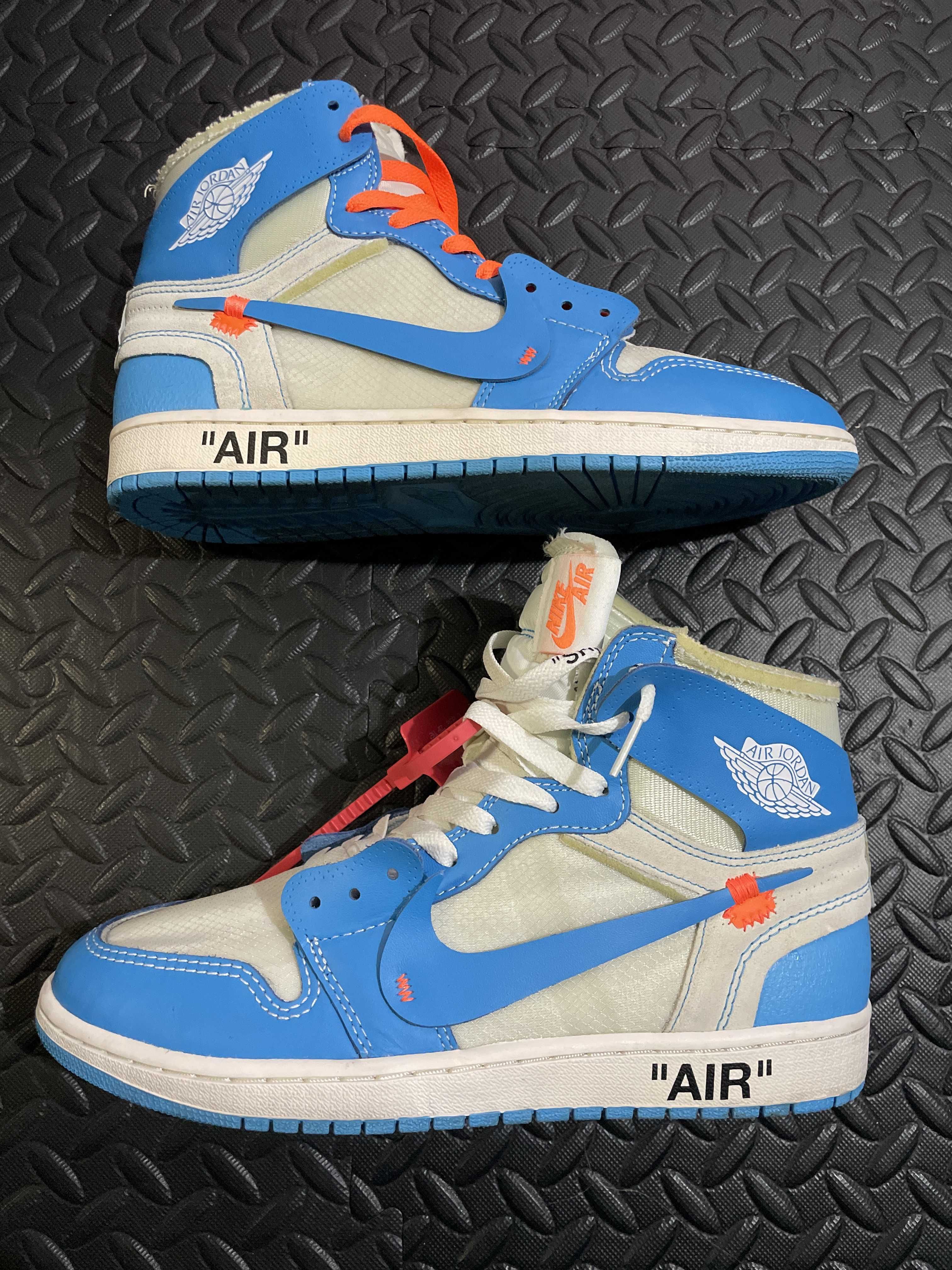 Off-White × Nike Air Jordan 1 High UNC "White/Dark Powder Blue"