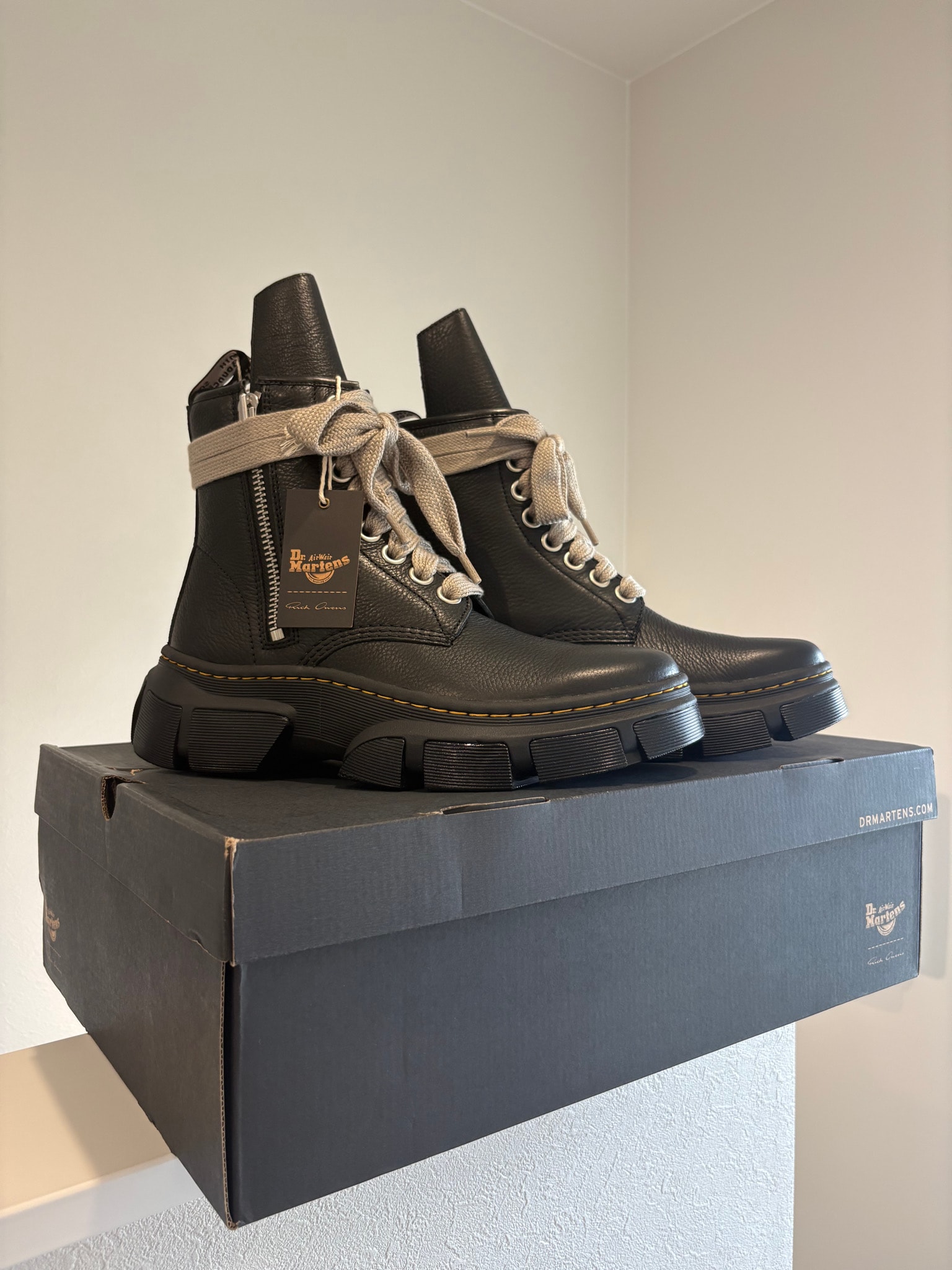 Rick Owens × Dr.Martens 1460 DMXL Jumbo Lace Boot "Black"