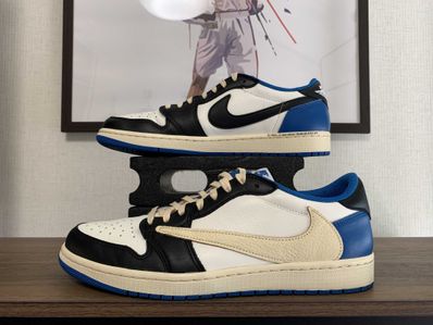 Travis Scott × fragment design × Nike Air Jordan 1 Low OG SP "Military Blue"