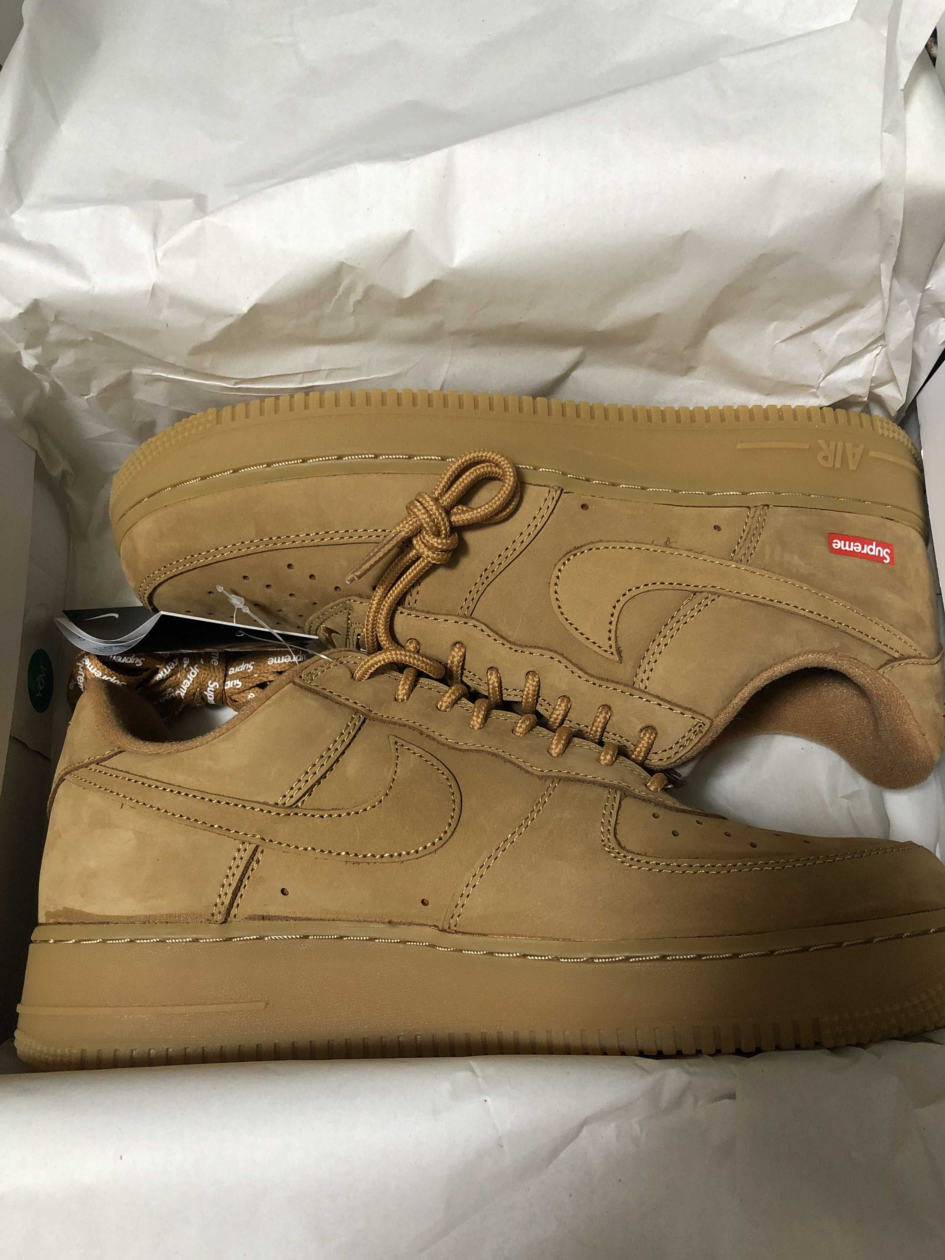 Supreme × Nike Air Force 1 Low "Flax/Wheat"