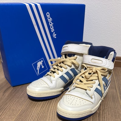 adidas Forum 84 High Blue Thread "Off White-Bright Blue/Footwear White"