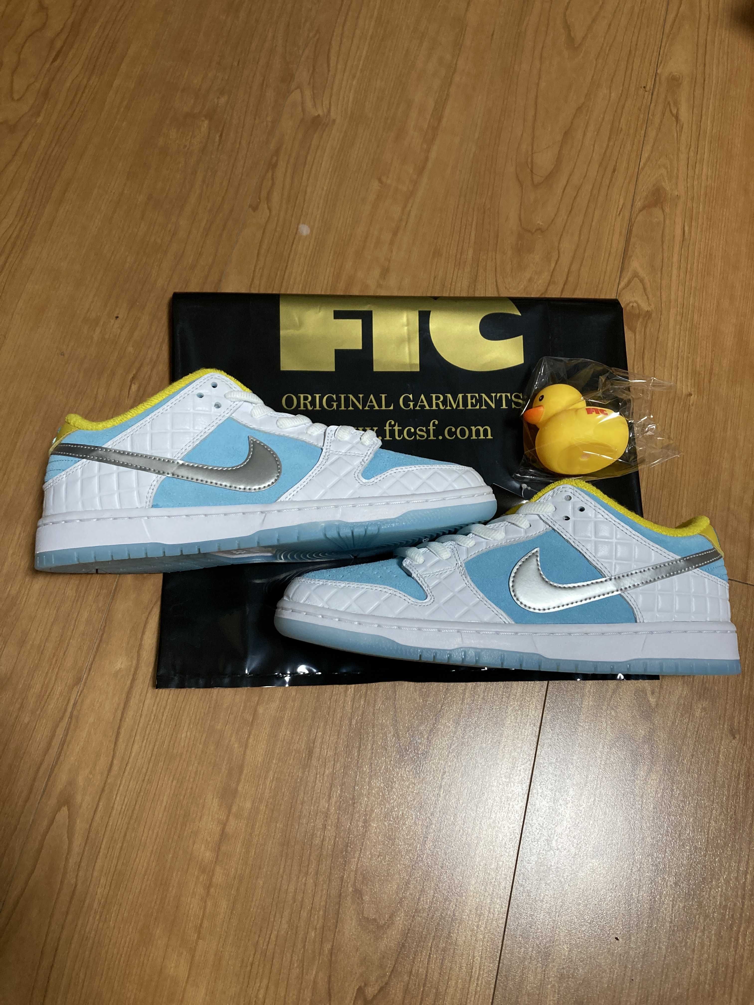 FTC × Nike SB Dunk Low "White/Blue"