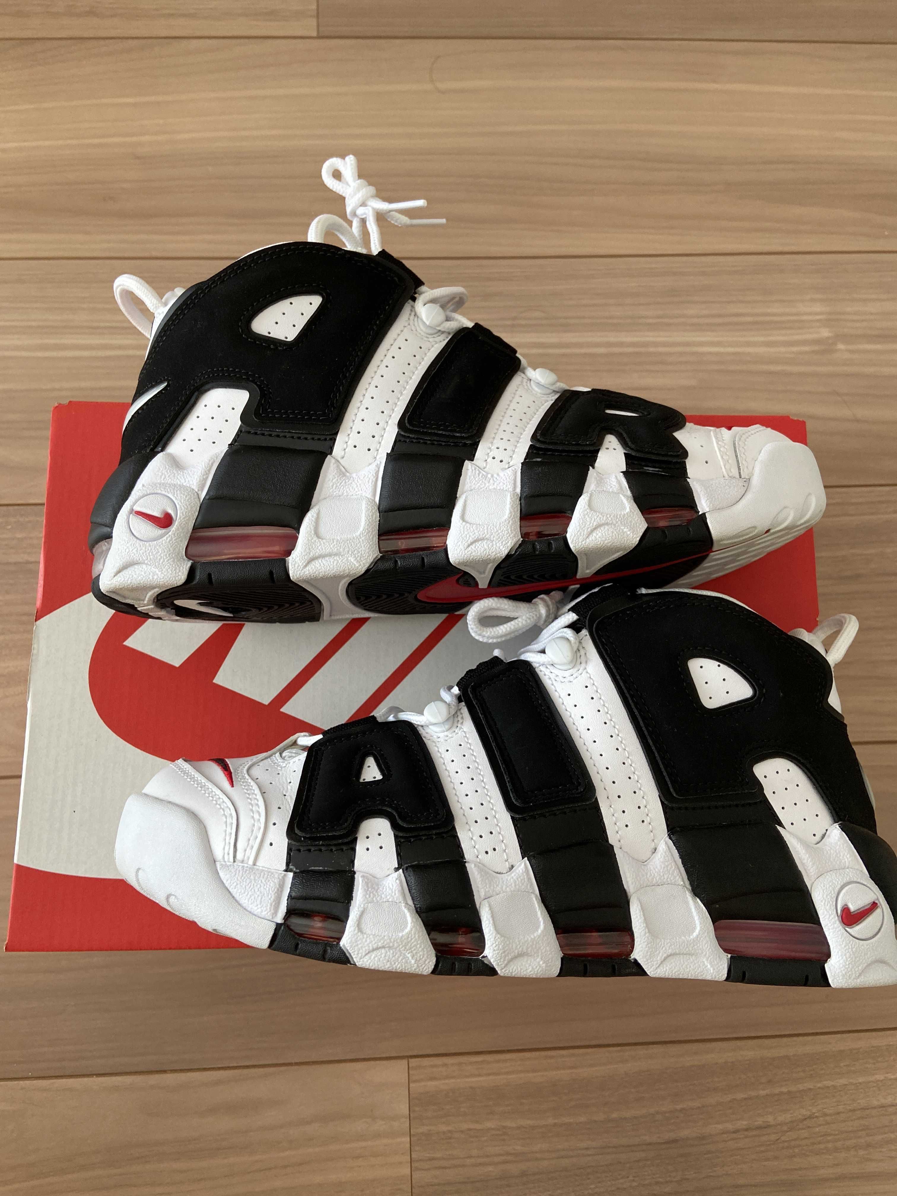 NIKE AIR MORE UPTEMPO "WHITE/BLACK/UNIVERSITY RED"(2020)