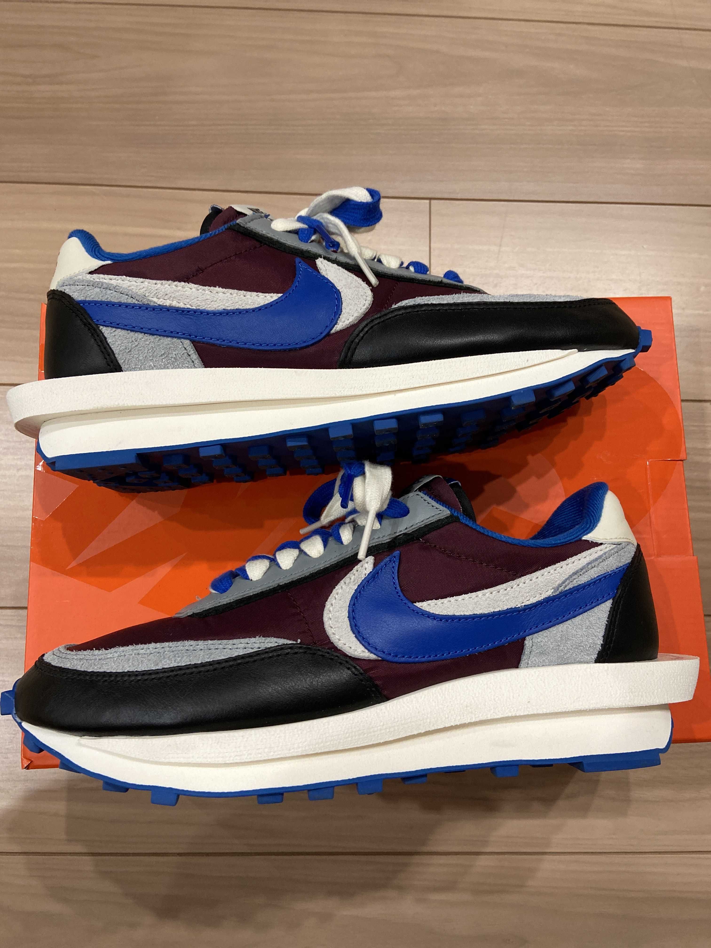 UNDERCOVER × sacai × Nike LD Waffle "Night Maroon/Pale Ivory-Ground Grey-Team Royal"