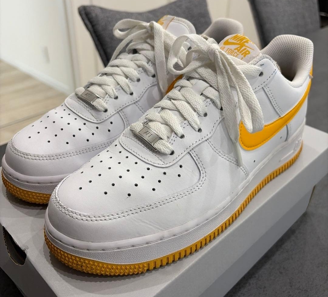 Nike Air Force 1 Low '07 "White/White/University Gold"
