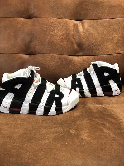 NIKE AIR MORE UPTEMPO "WHITE/BLACK/UNIVERSITY RED"(2020)
