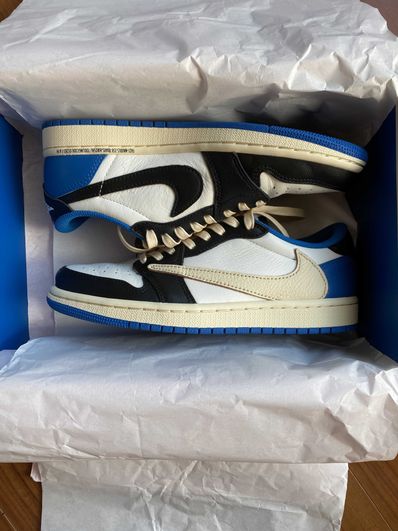 Travis Scott × fragment design × Nike Air Jordan 1 Low OG SP "Military Blue"