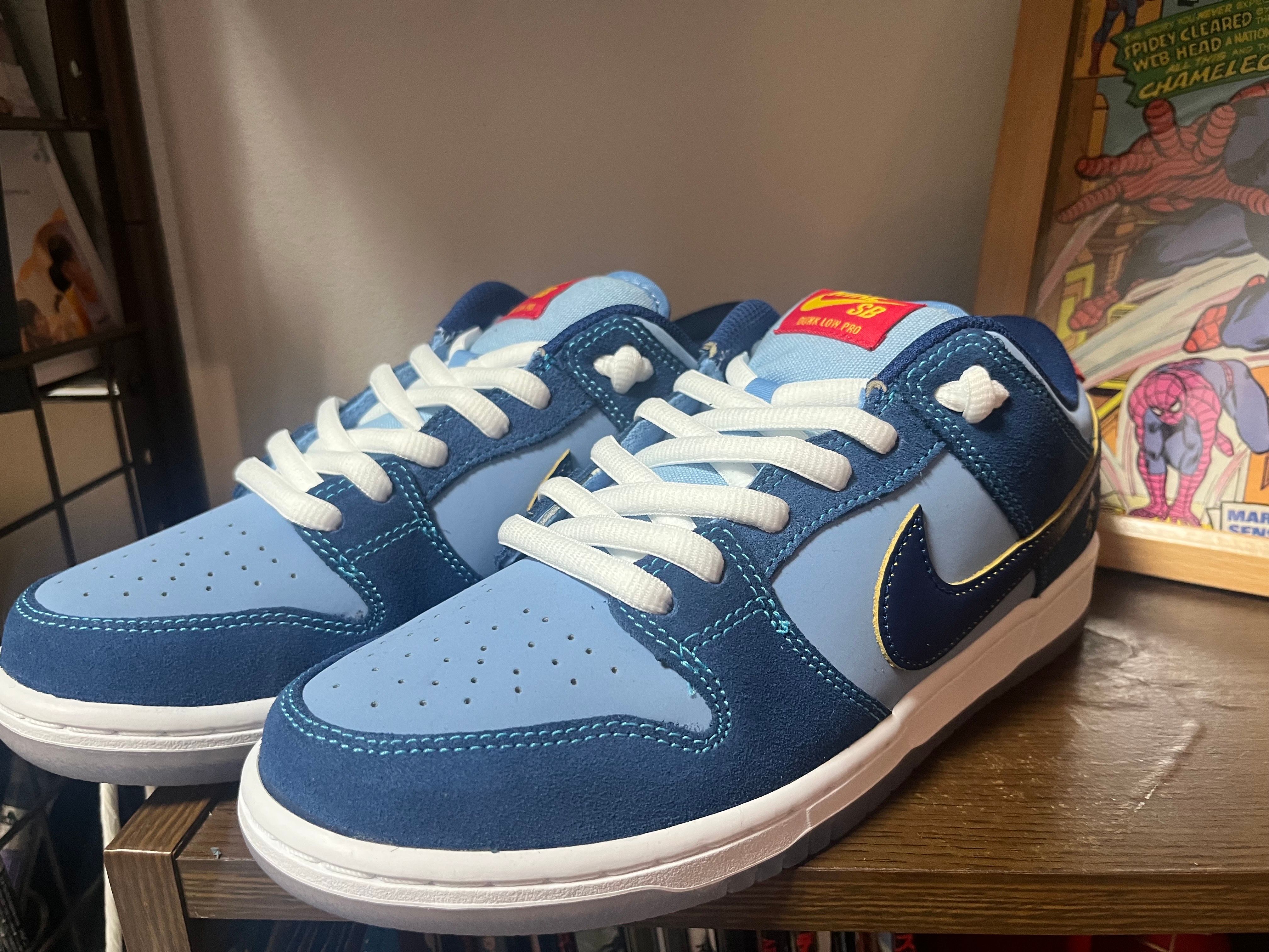 Why So Sad? × Nike SB Dunk Low "Coastal Blue/Speed Yellow-University Red"