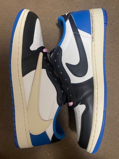 Travis Scott × fragment design × Nike Air Jordan 1 Low OG SP "Military Blue"