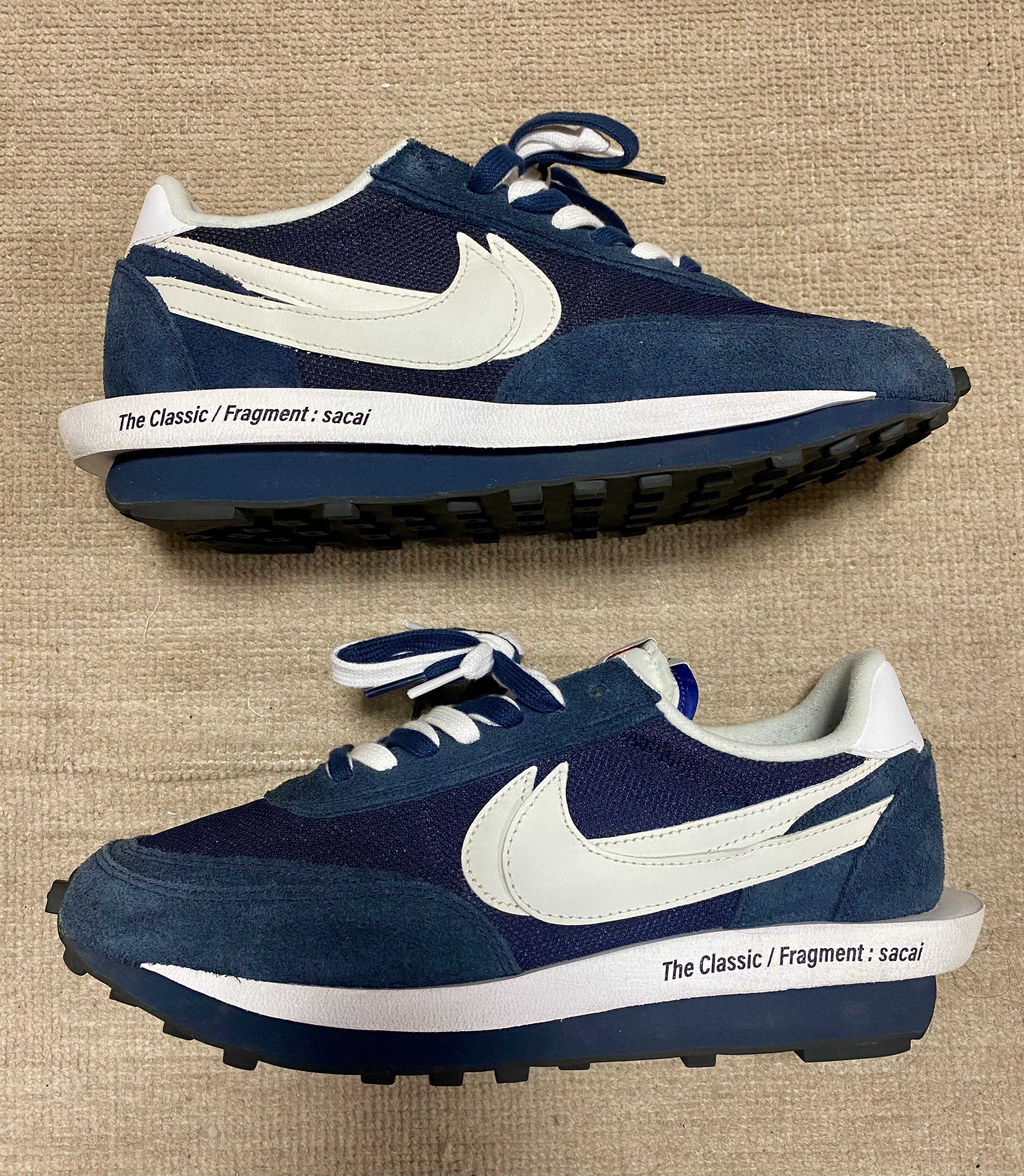 Fragment × sacai × Nike LD Waffle "Blackended Blue"