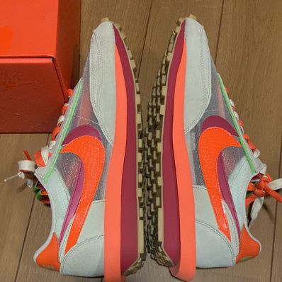 CLOT × Sacai × Nike LD Waffle "Orange Blaze"