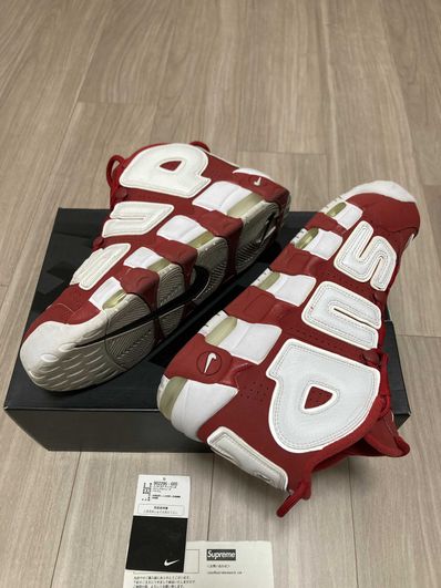 Supreme × Nike Air More Uptempo "White/Red"