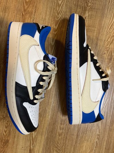 Travis Scott × fragment design × Nike Air Jordan 1 Low OG SP "Military Blue"