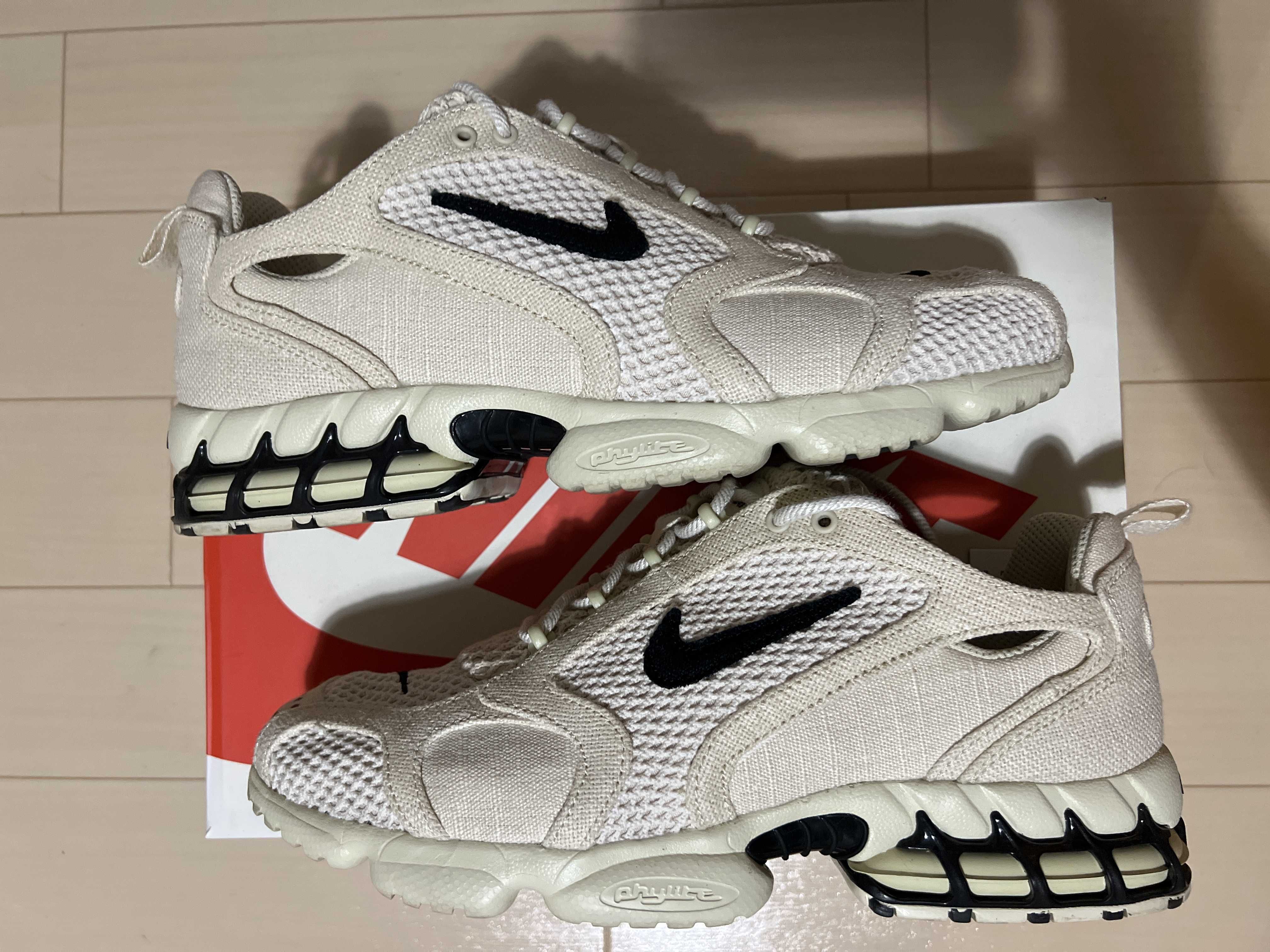 Stussy × Nike Air Zoom Spiridon CG 2 "Fossil/Black"