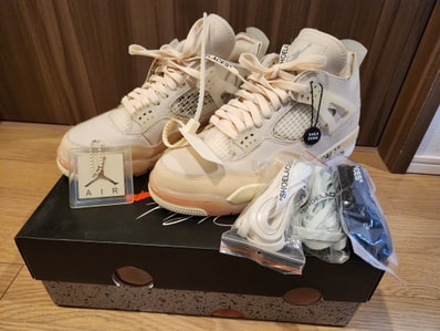 Off-White × Nike Women's Air Jordan 4 SP "Sail"