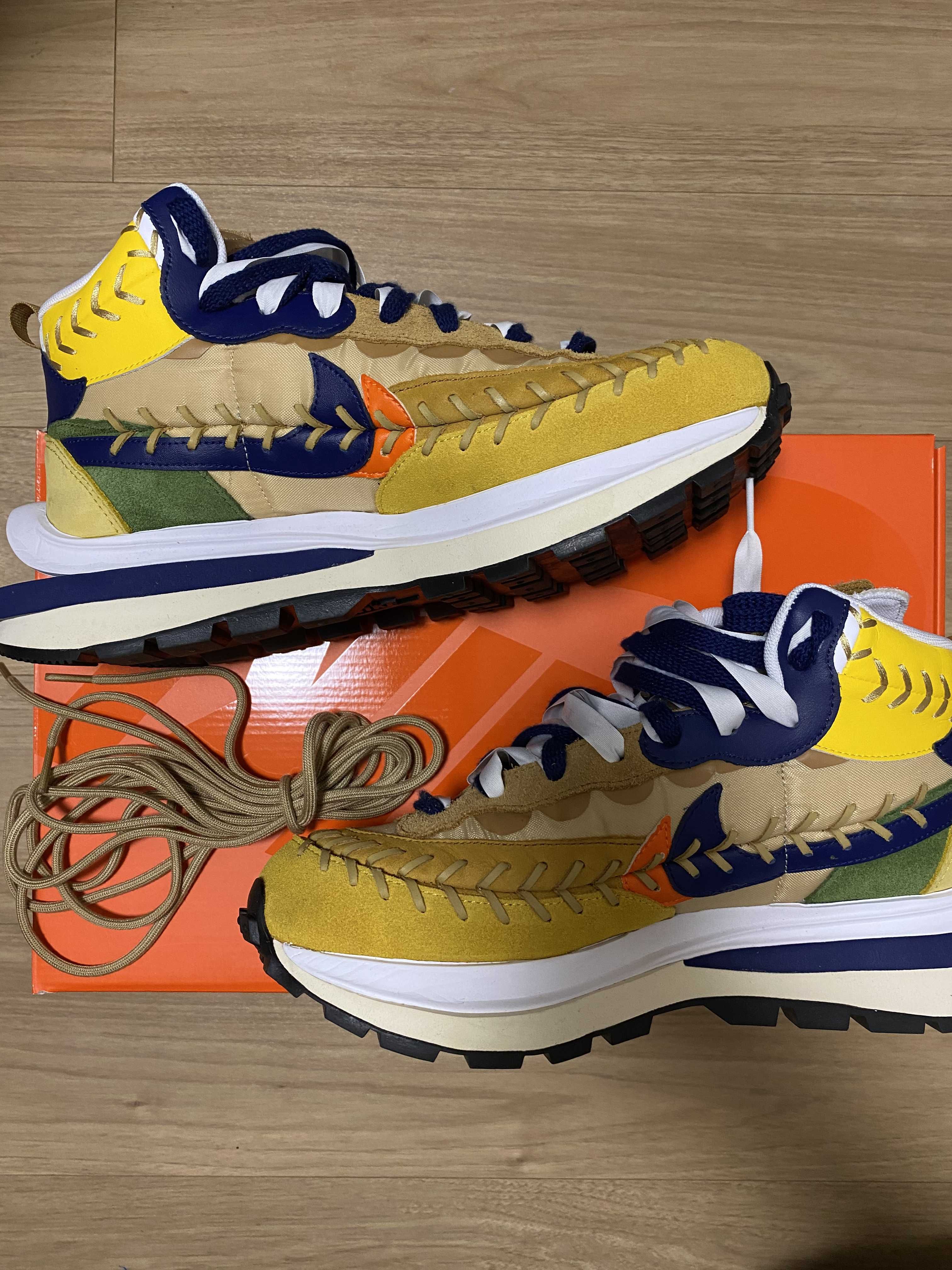 Jean-Paul Gaultier × sacai × Nike VaporWaffle "Sesame/Multi Color"