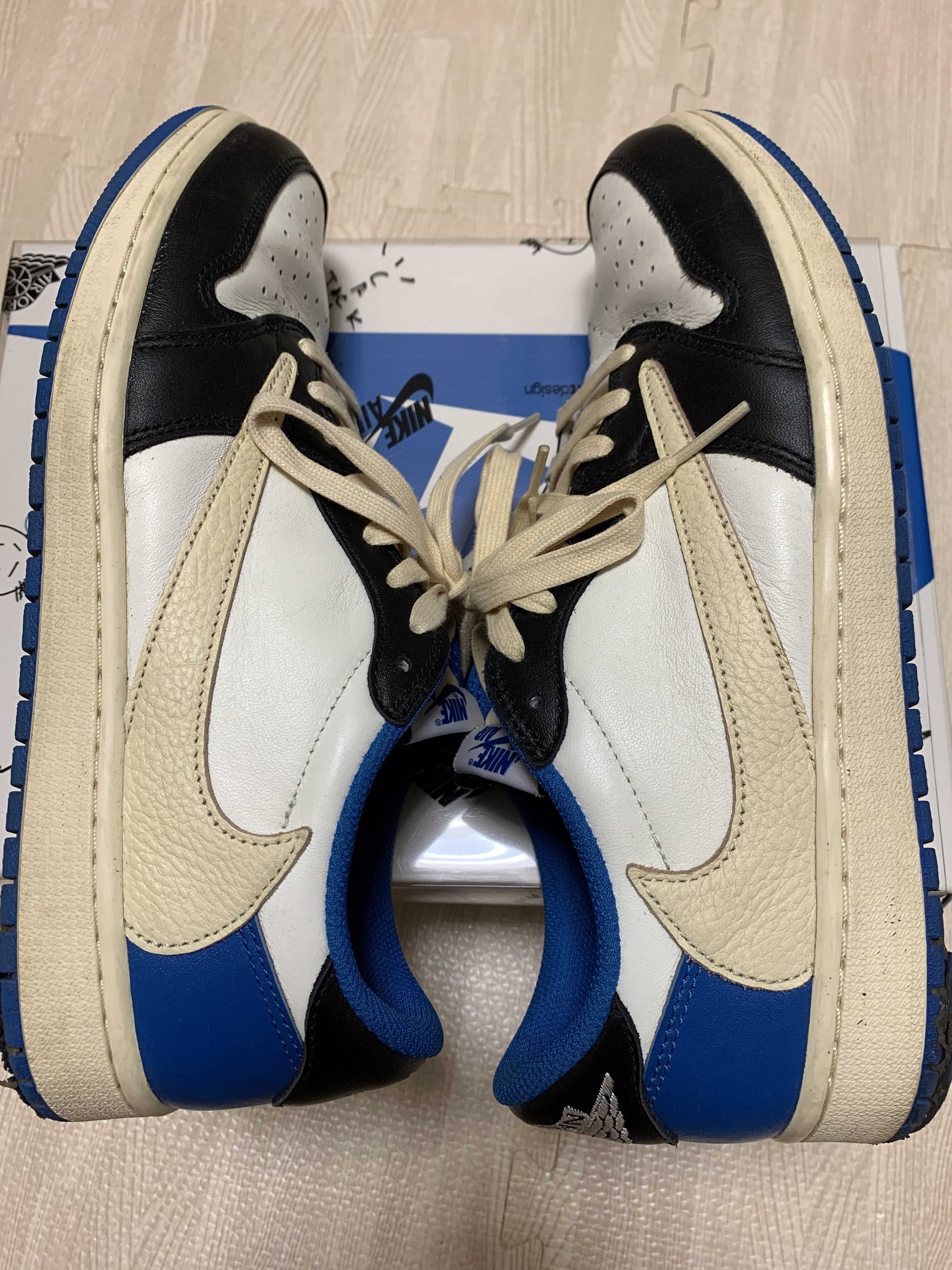 Travis Scott × fragment design × Nike Air Jordan 1 Low OG SP "Military Blue"