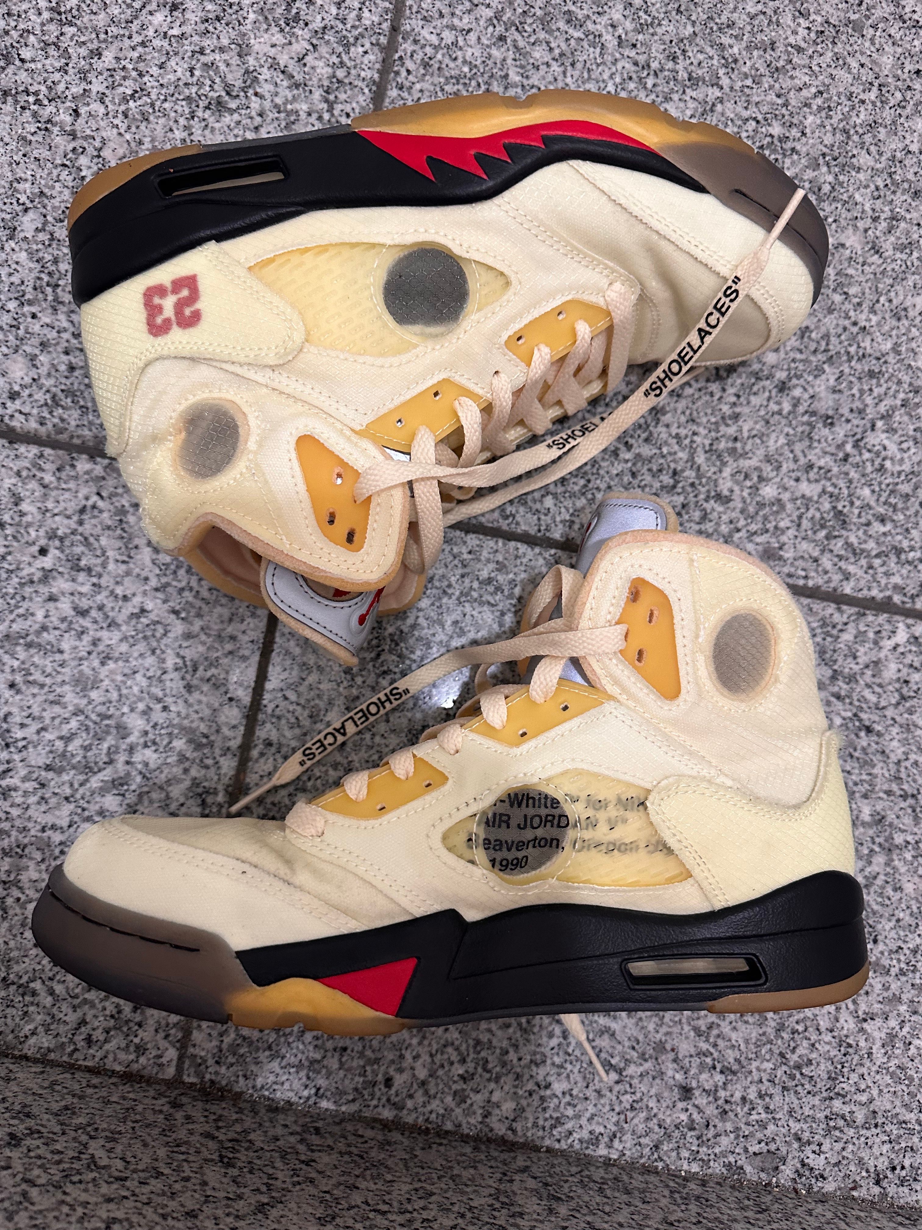 Off-White × Nike Air Jordan 5 "Sail"  