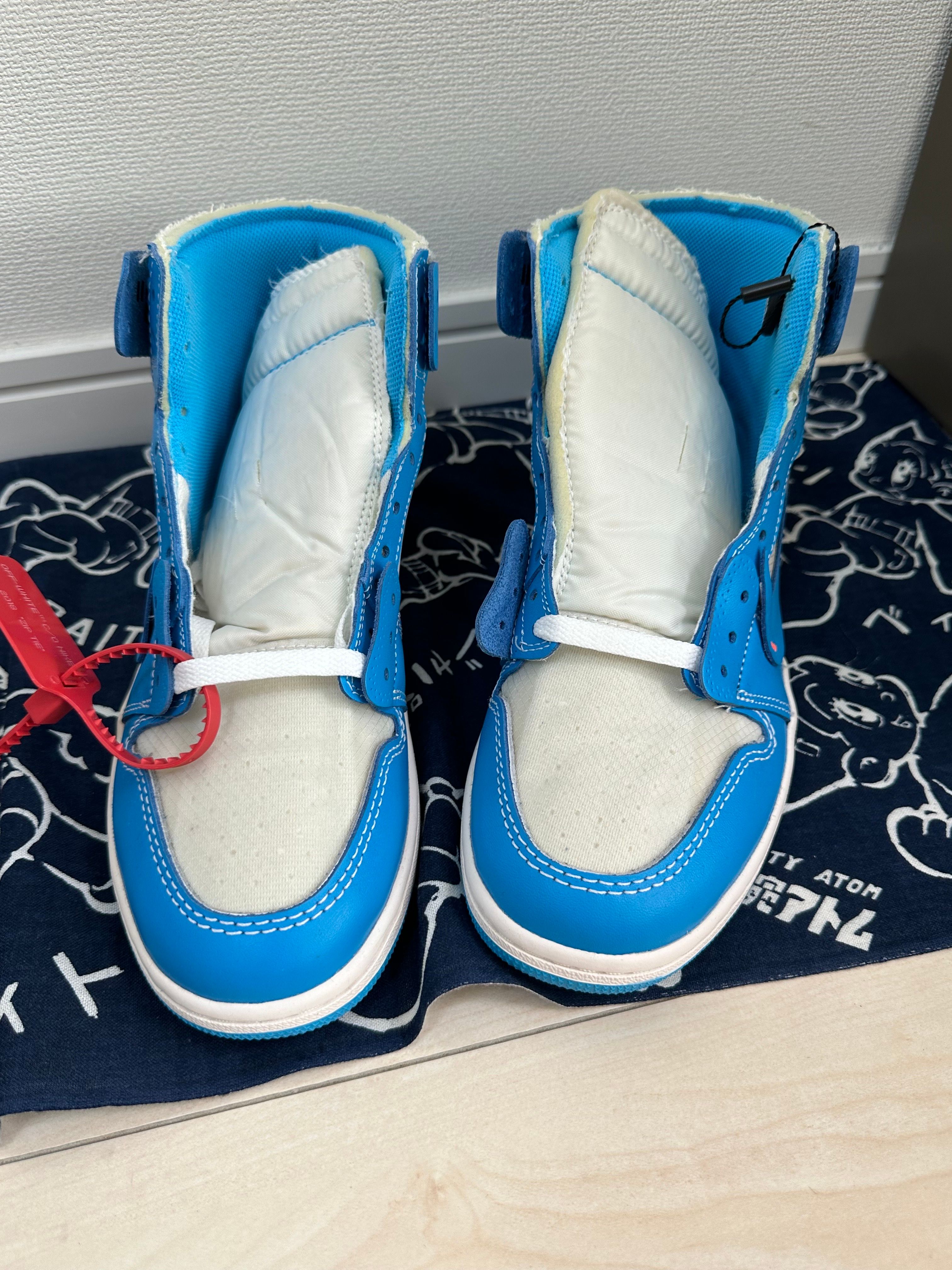 Off-White × Nike Air Jordan 1 High UNC "White/Dark Powder Blue"