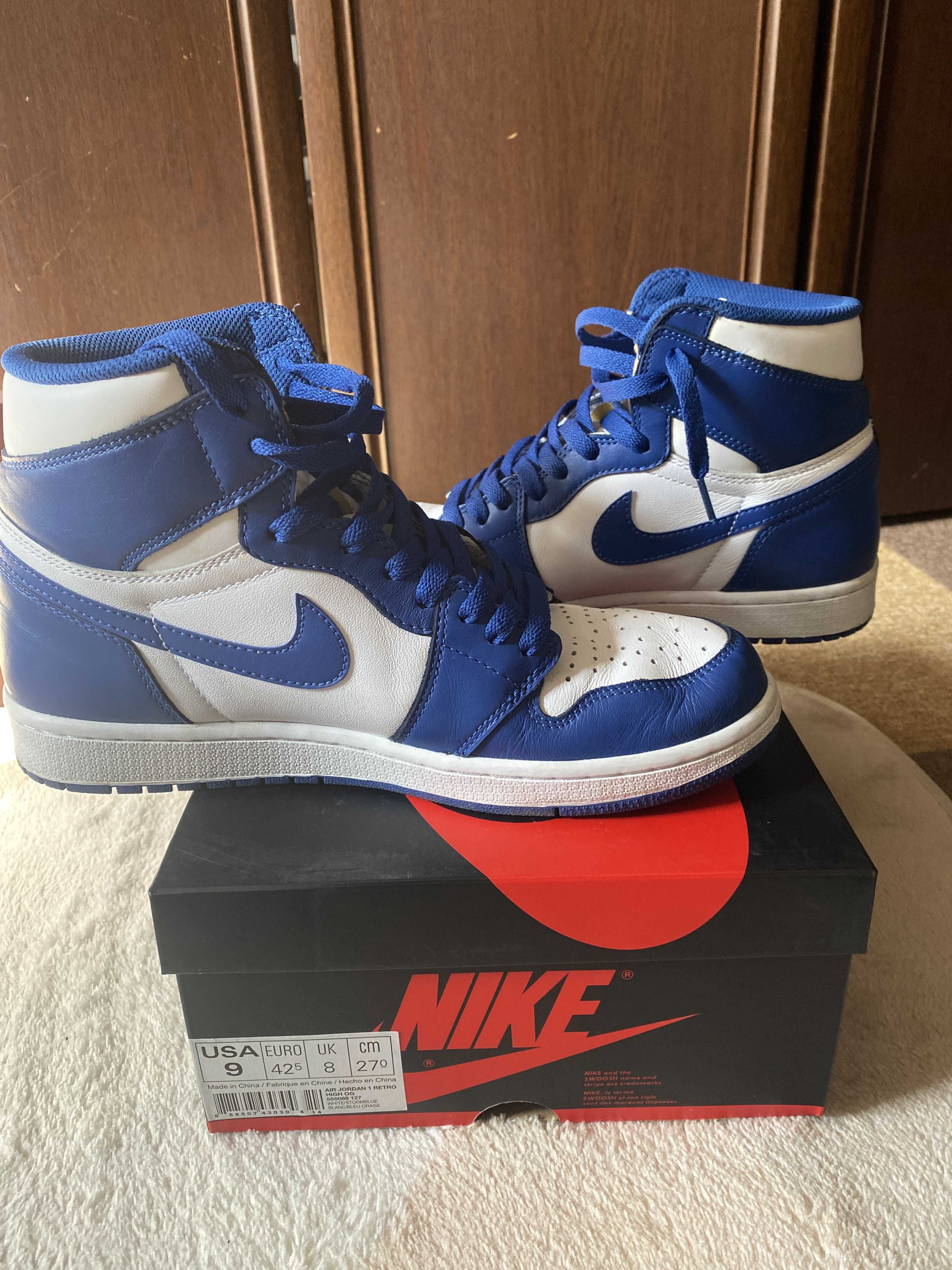 ナイキ エアジョーダン1 レトロ ストーム ブルー9 27cm（Nike Air 