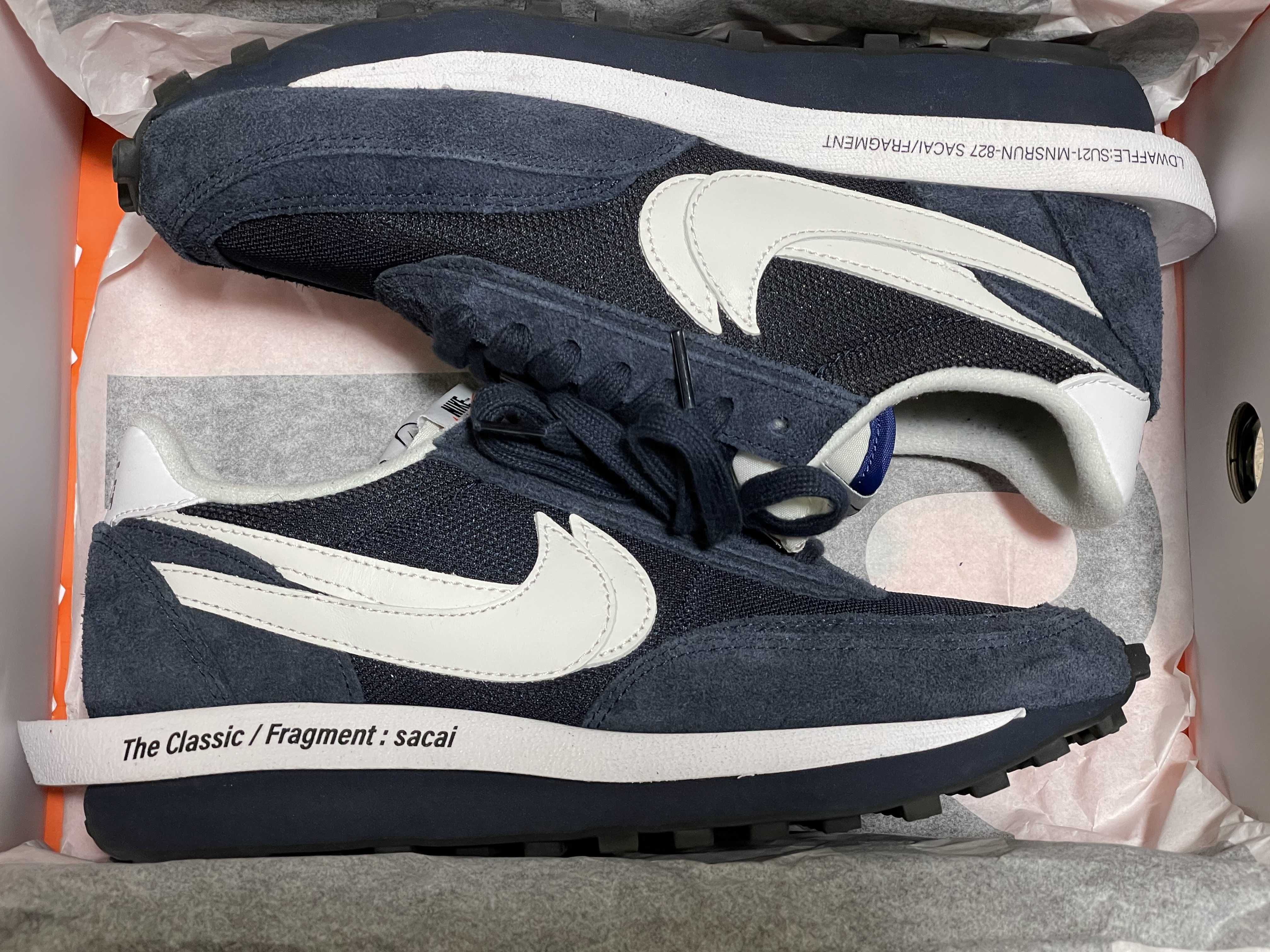 Fragment × sacai × Nike LD Waffle "Blackended Blue"