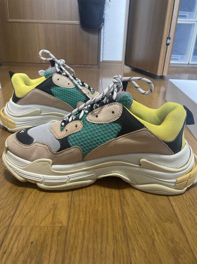 BALENCIAGA Triple S "Beige/Green/Yellow"
