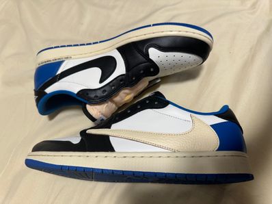 Travis Scott × fragment design × Nike Air Jordan 1 Low OG SP "Military Blue"
