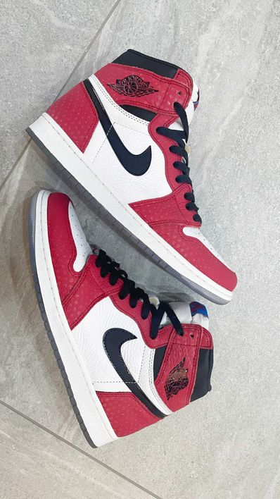 Spiderman × Nike Air Jordan 1 Origin Story "Gym Red/White/Photo Blue/Black"