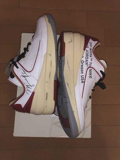 Off-White × Nike Air Jordan 2 Low "White and Varsity Red"