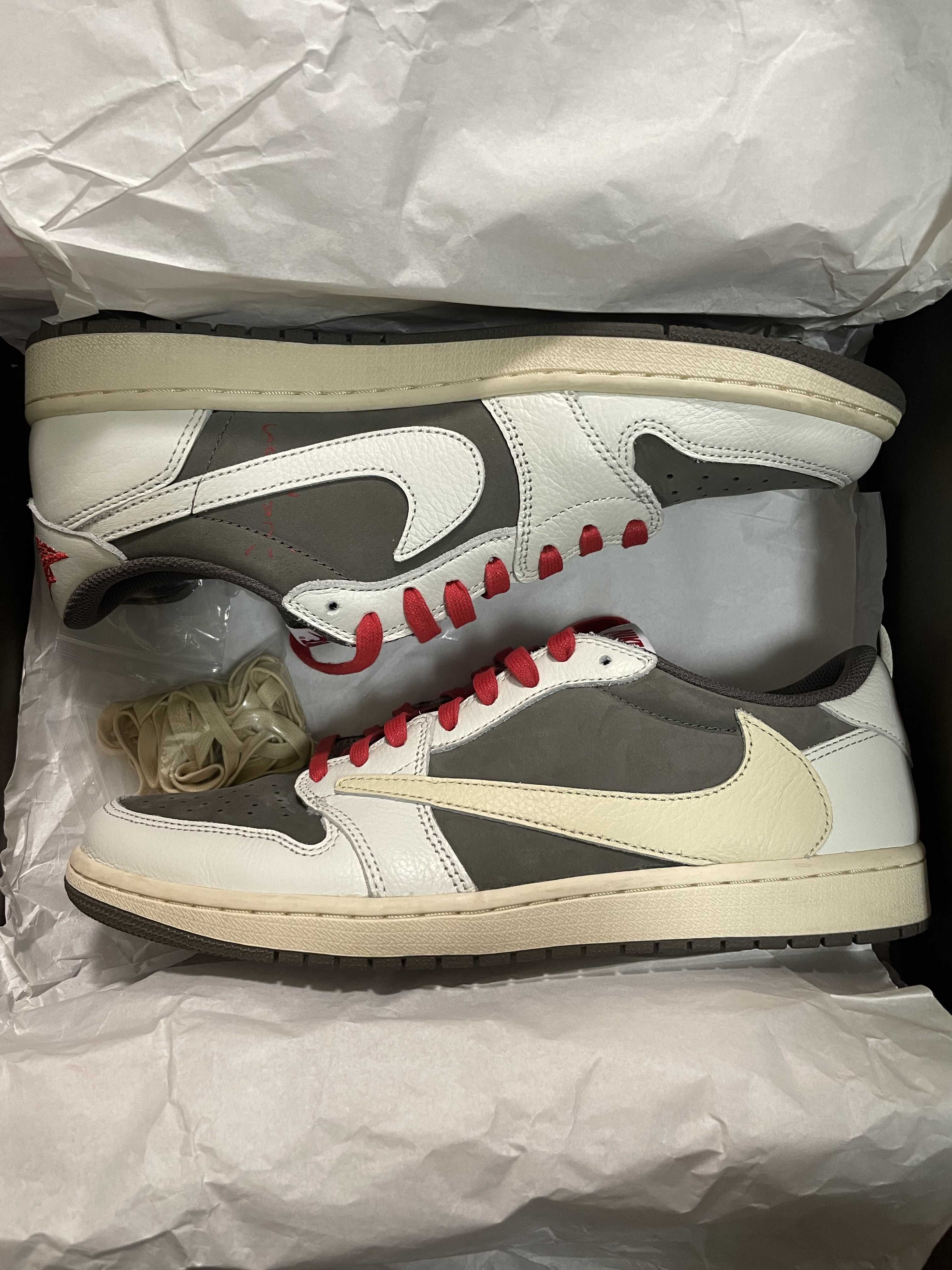 Travis Scott × Nike Air Jordan 1 Low OG SP "Reverse Mocha/Sail and Ridgerock"