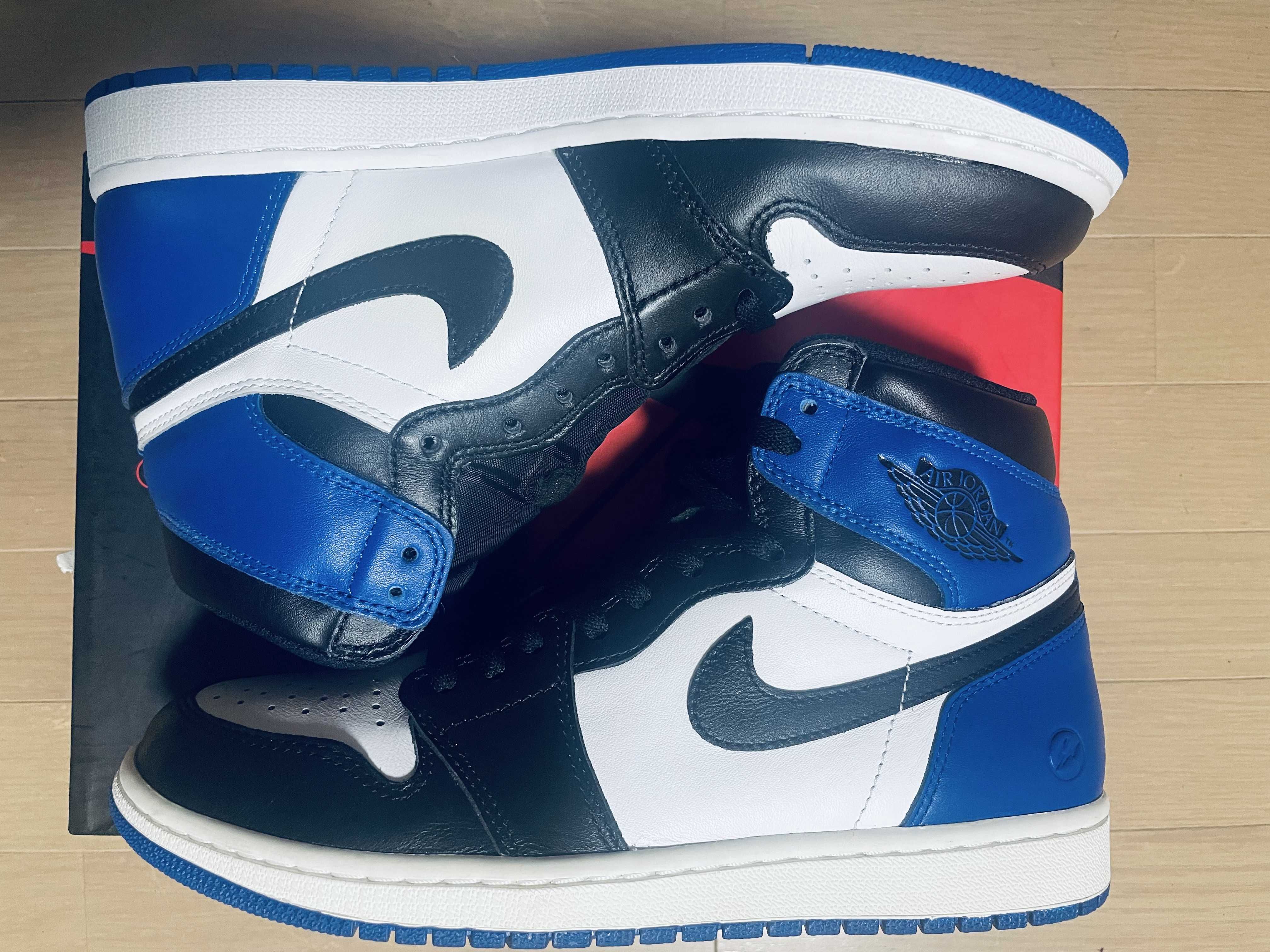fragment design × Nike Air Jordan 1 Retro High OG "Black/Sport Royal/White"