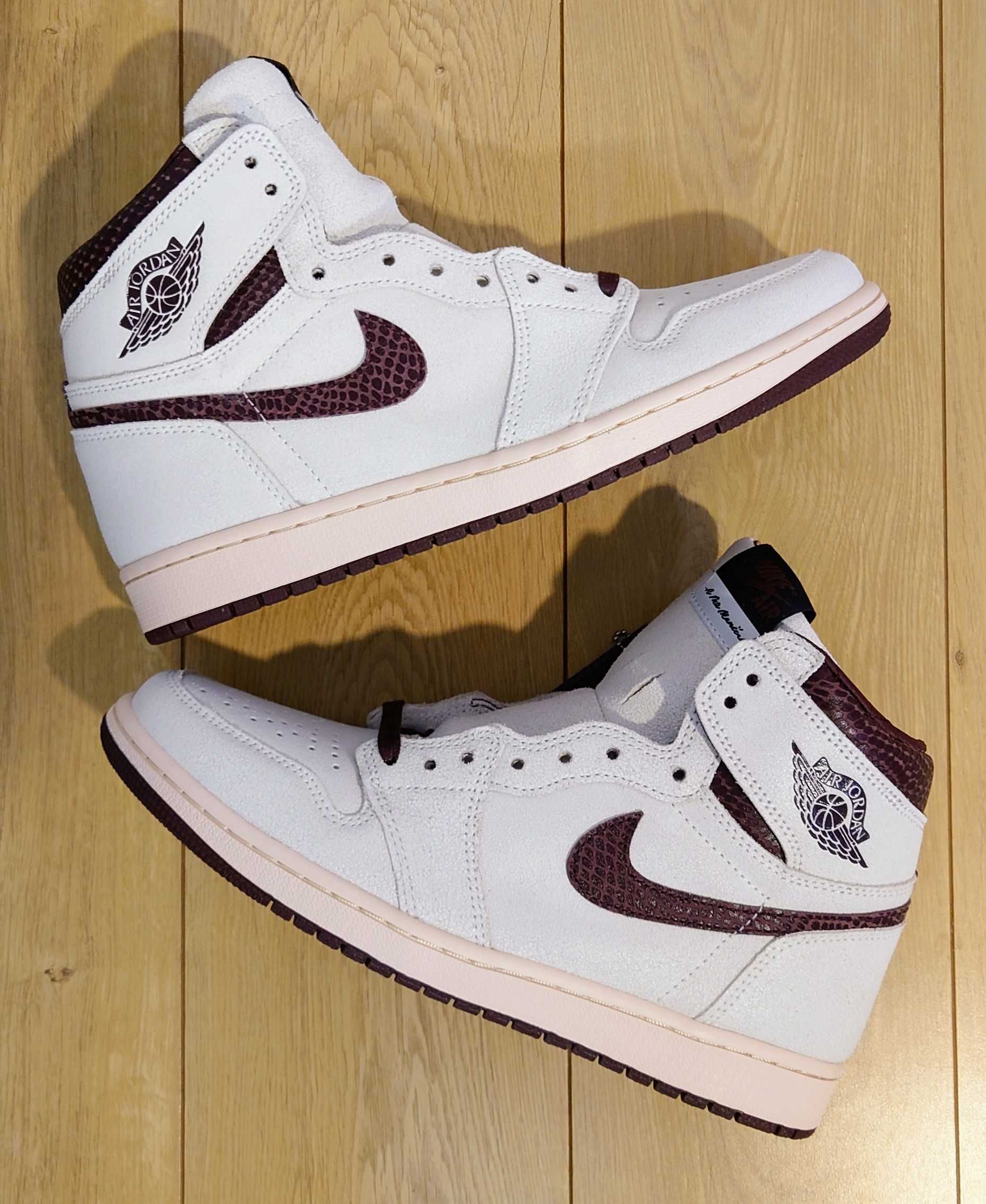A Ma Maniere × Nike Air Jordan 1 Retro High OG "Sail and Burgundy"
