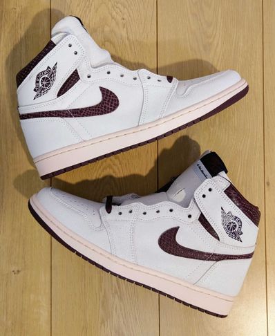 A Ma Maniere × Nike Air Jordan 1 Retro High OG "Sail and Burgundy"