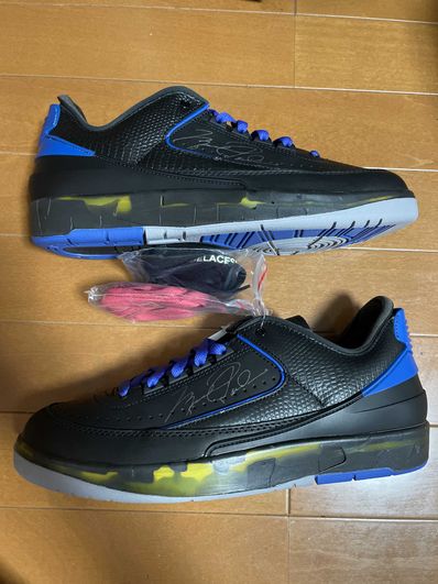 Off-White × Nike Air Jordan 2 Low "Black and Varsity Royal"
