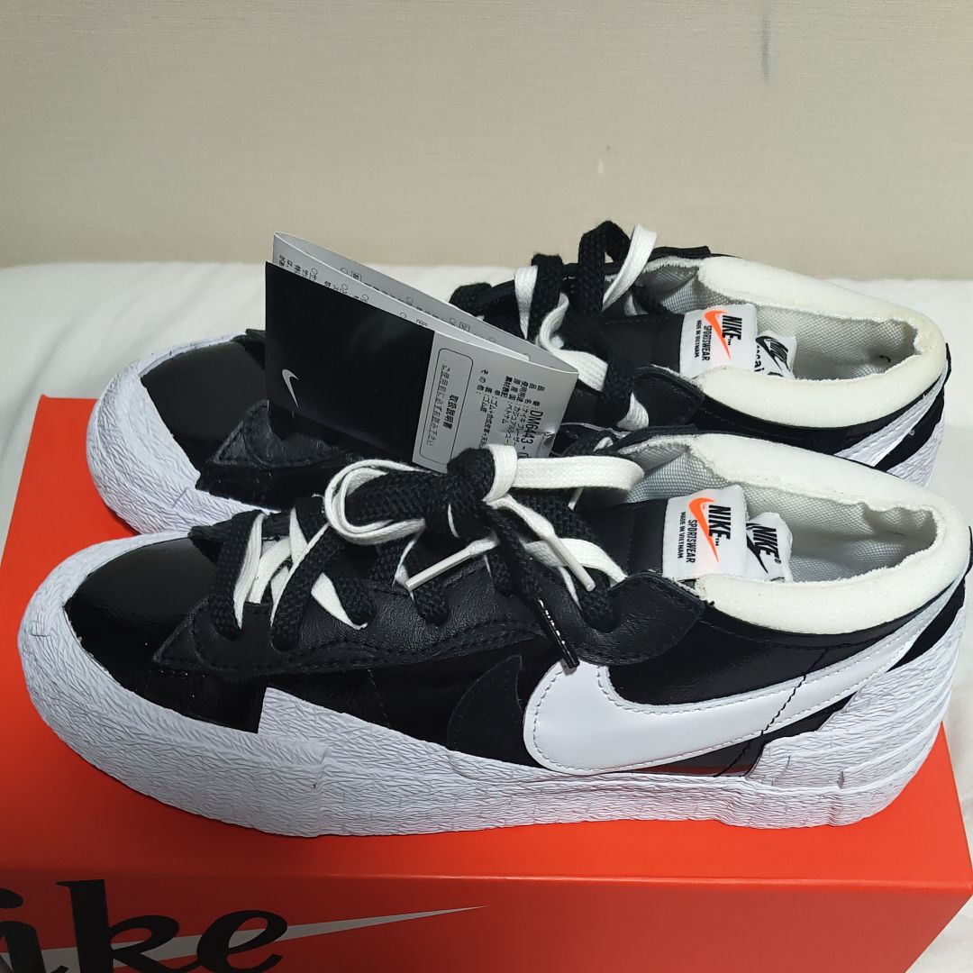 sacai × Nike Blazer Low "Black Patent Leather"