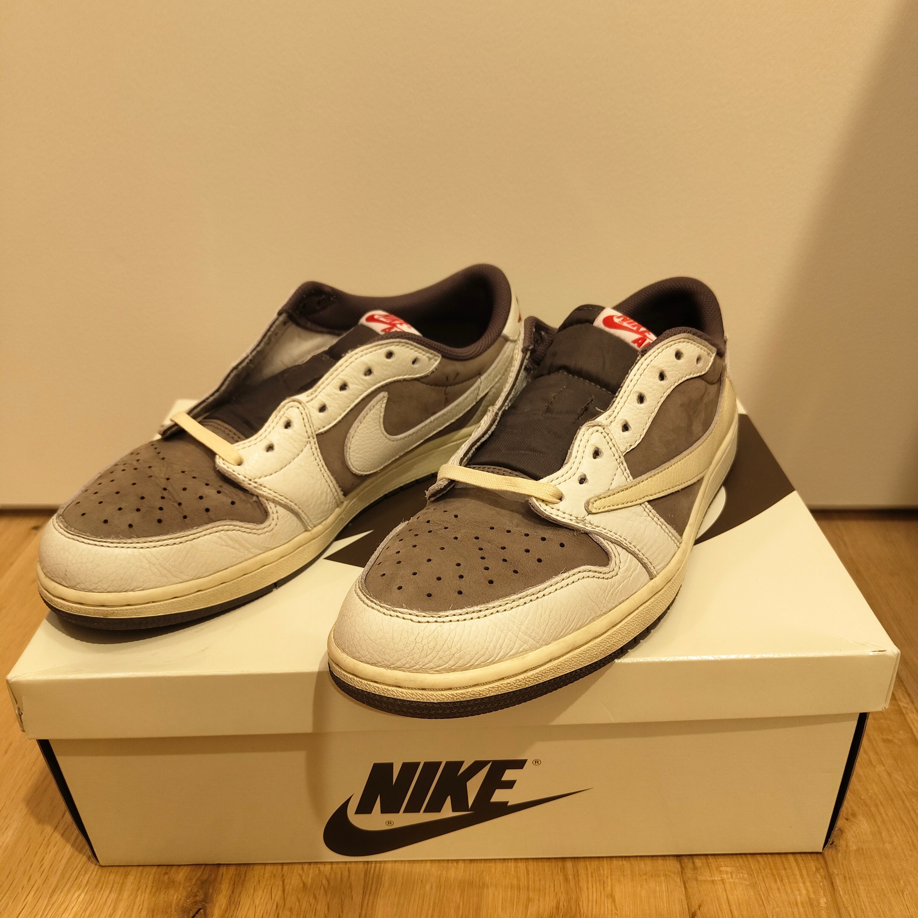 Travis Scott × Nike Air Jordan 1 Low OG SP "Reverse Mocha/Sail and Ridgerock"