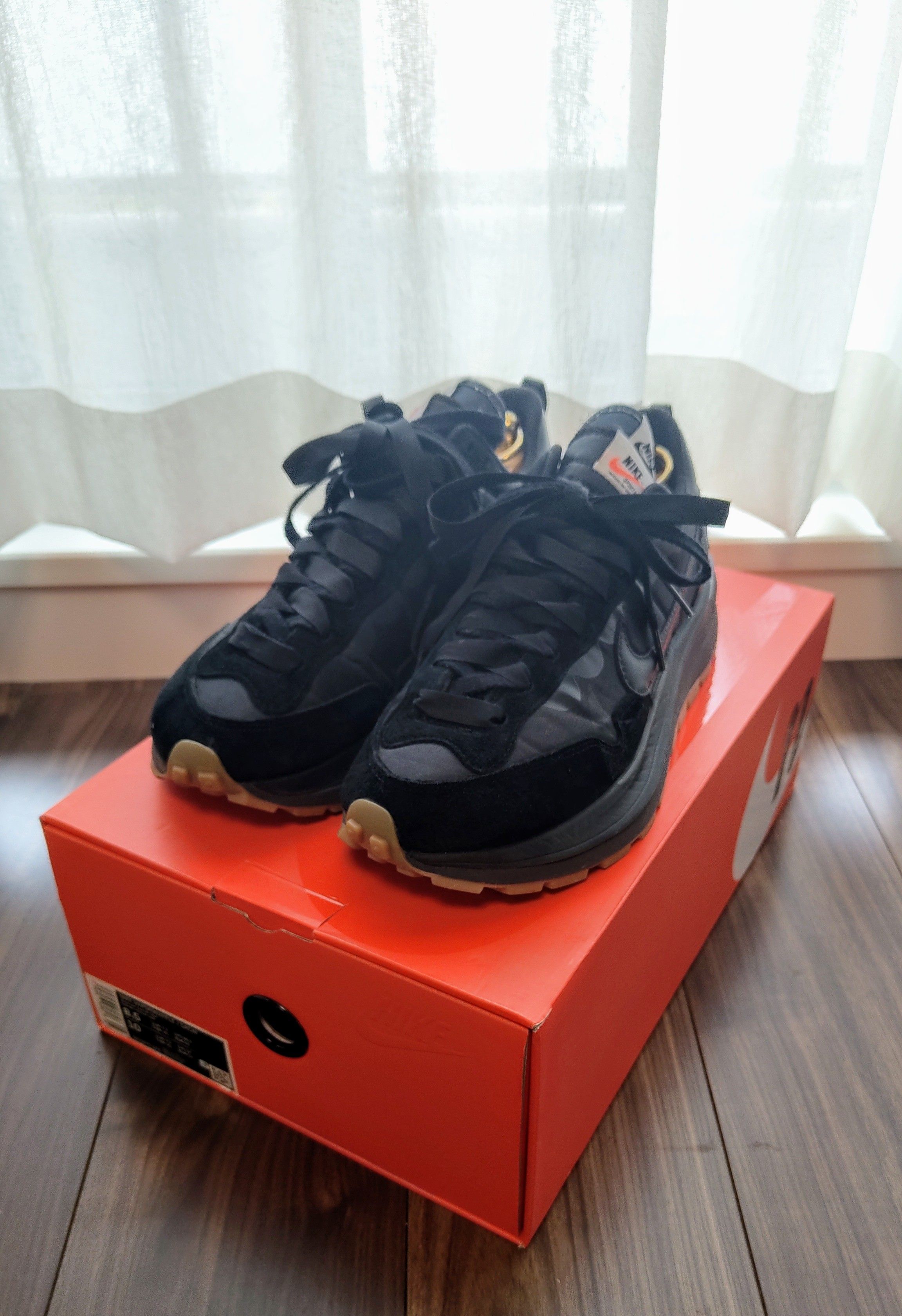 sacai × Nike VaporWaffle "Black Gum"