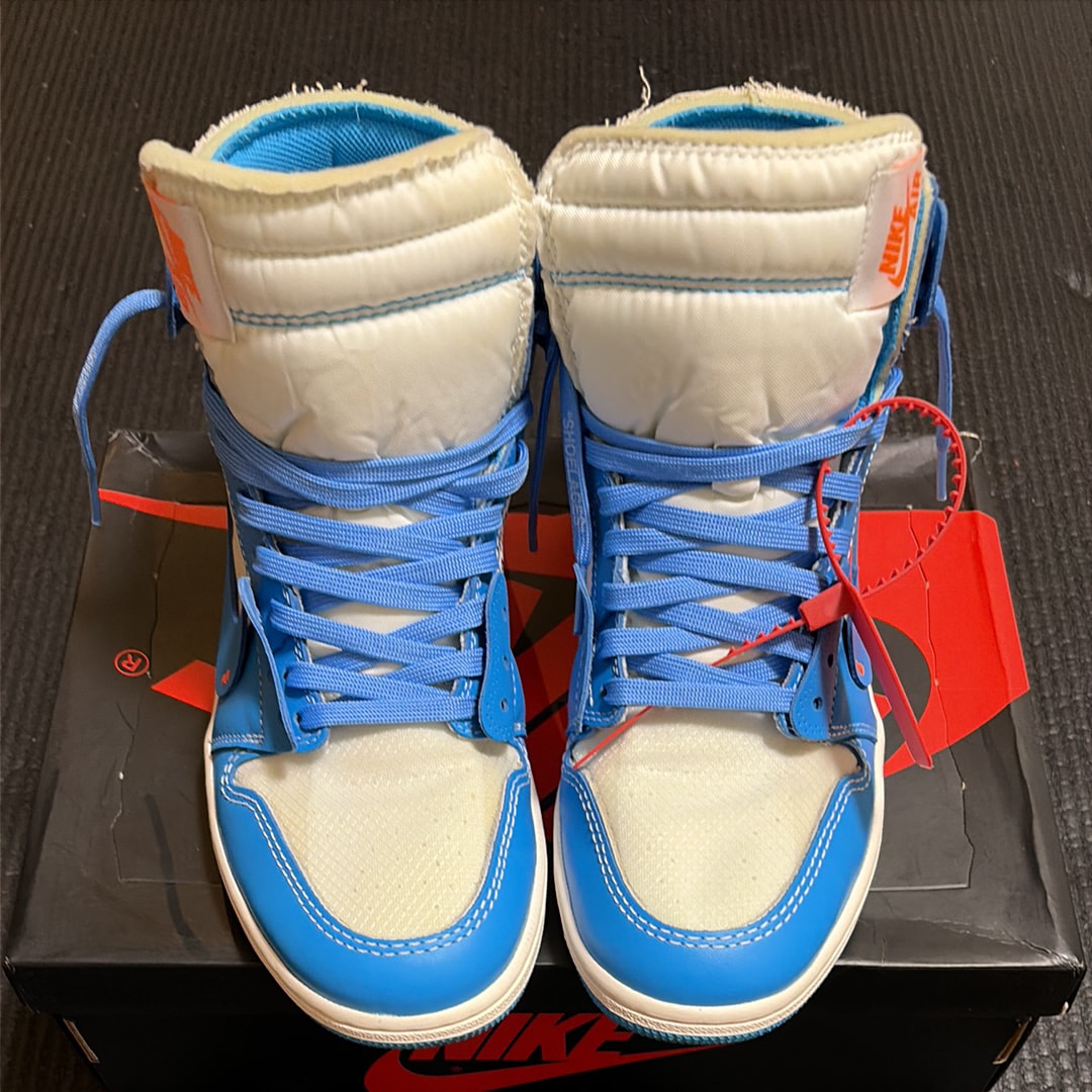 Off-White × Nike Air Jordan 1 High UNC "White/Dark Powder Blue"