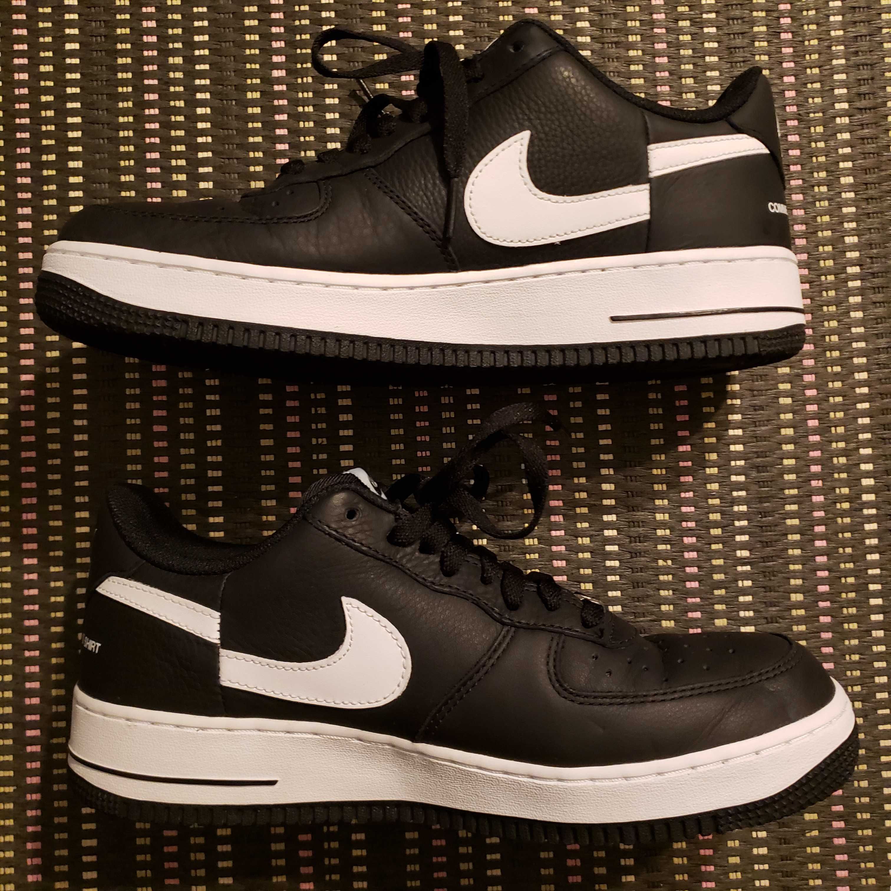 Supreme × COMME des GARCONS SHIRT × Nike Air Force 1 Low "Black/White" (2018)