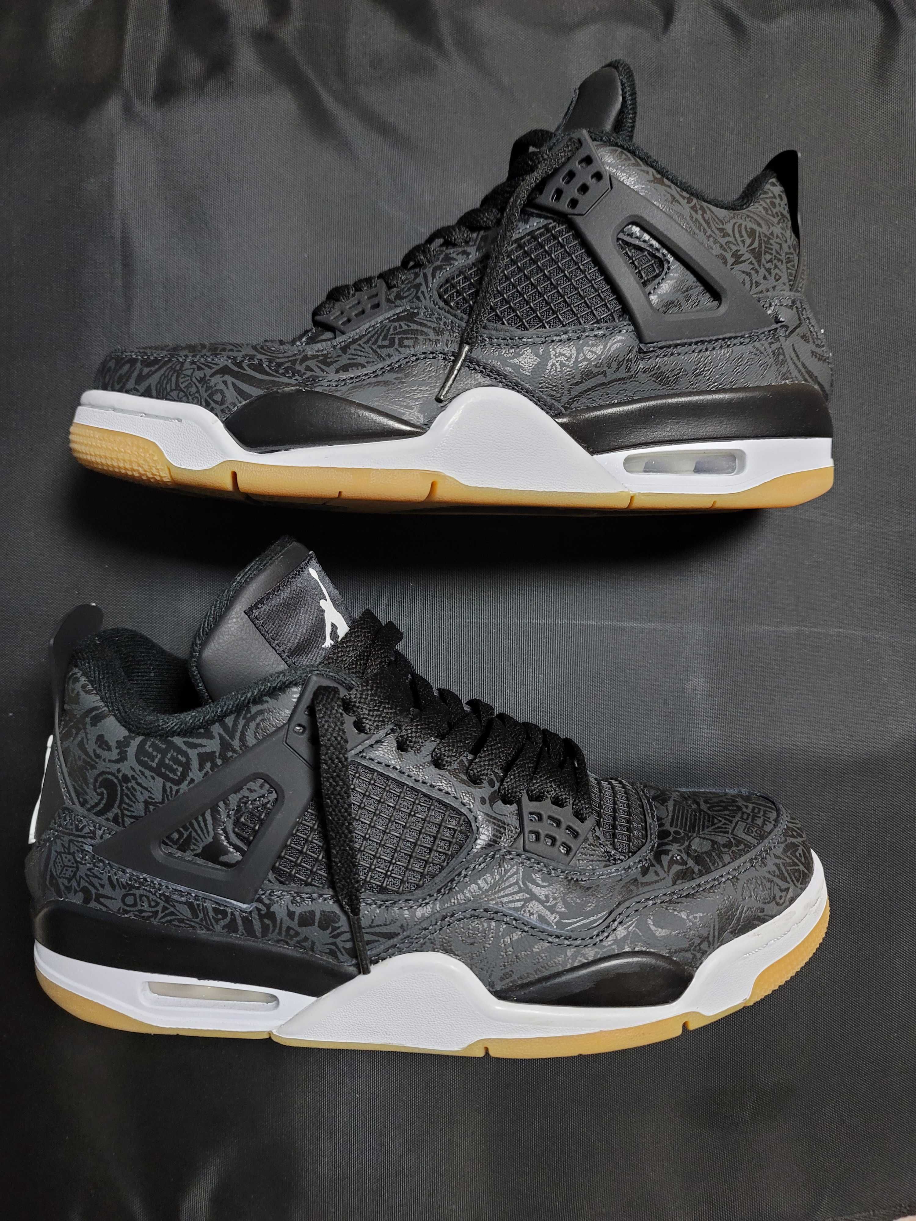 Nike Air Jordan 4 Retro "Laser Black/Gum"