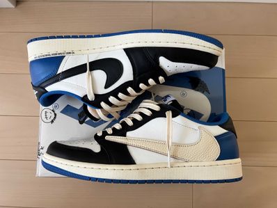Travis Scott × fragment design × Nike Air Jordan 1 Low OG SP "Military Blue"