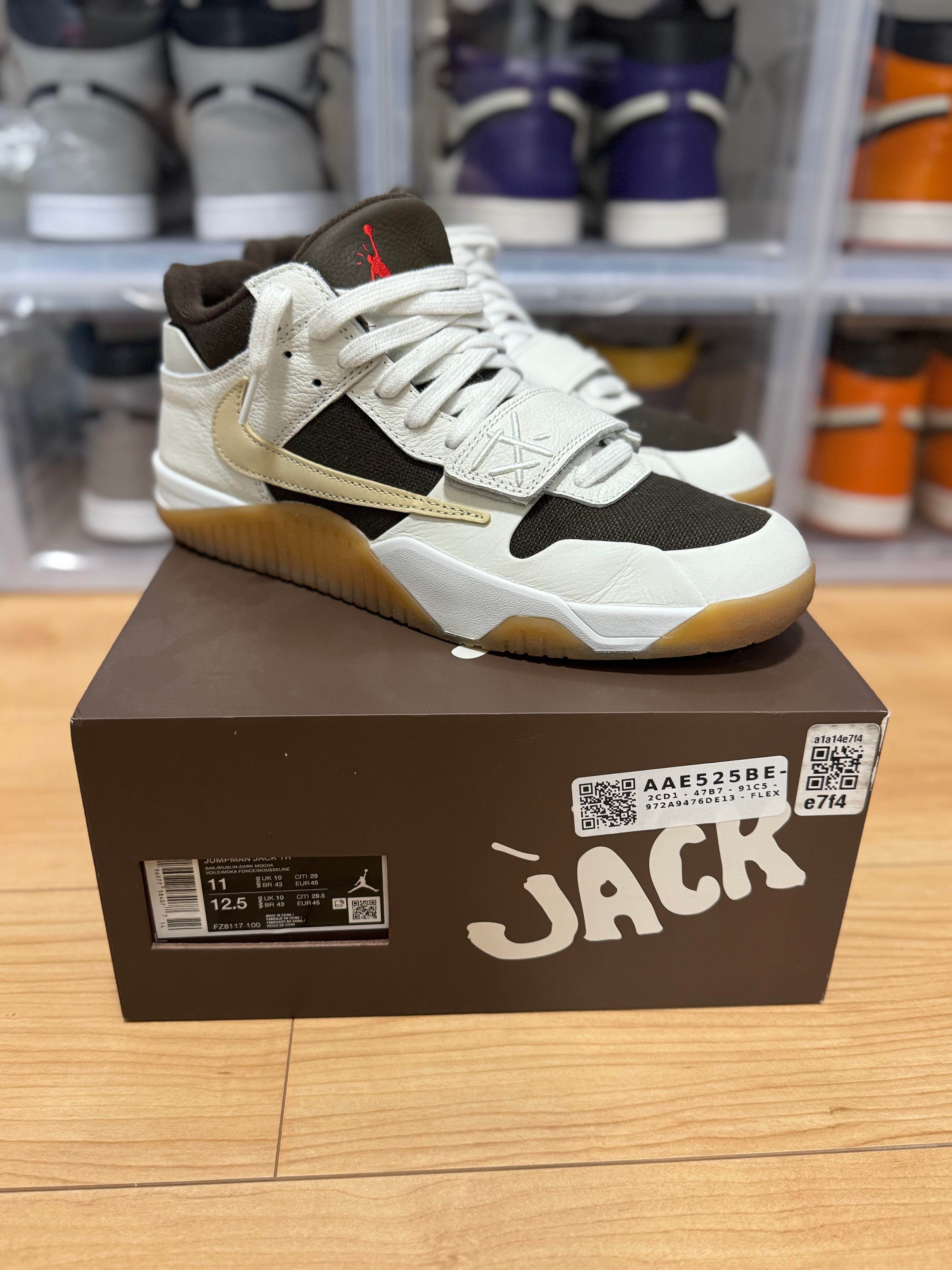 Travis Scott × Nike Jordan Jumpman Jack TR "Sail and Dark Mocha"