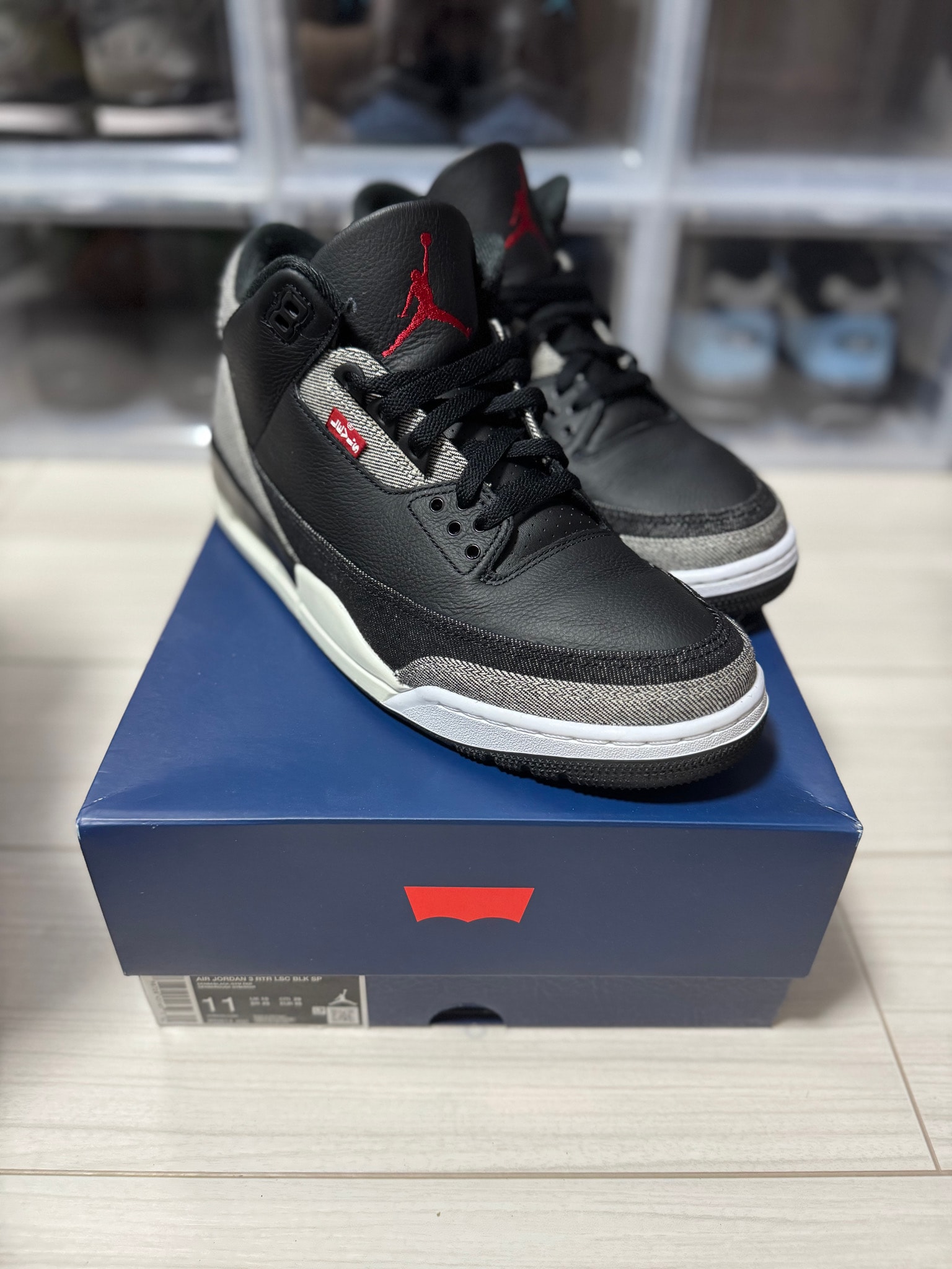 Levi's × Nike Air Jordan 3 Retro SP "Black and White" (LEVI'S Tab)
