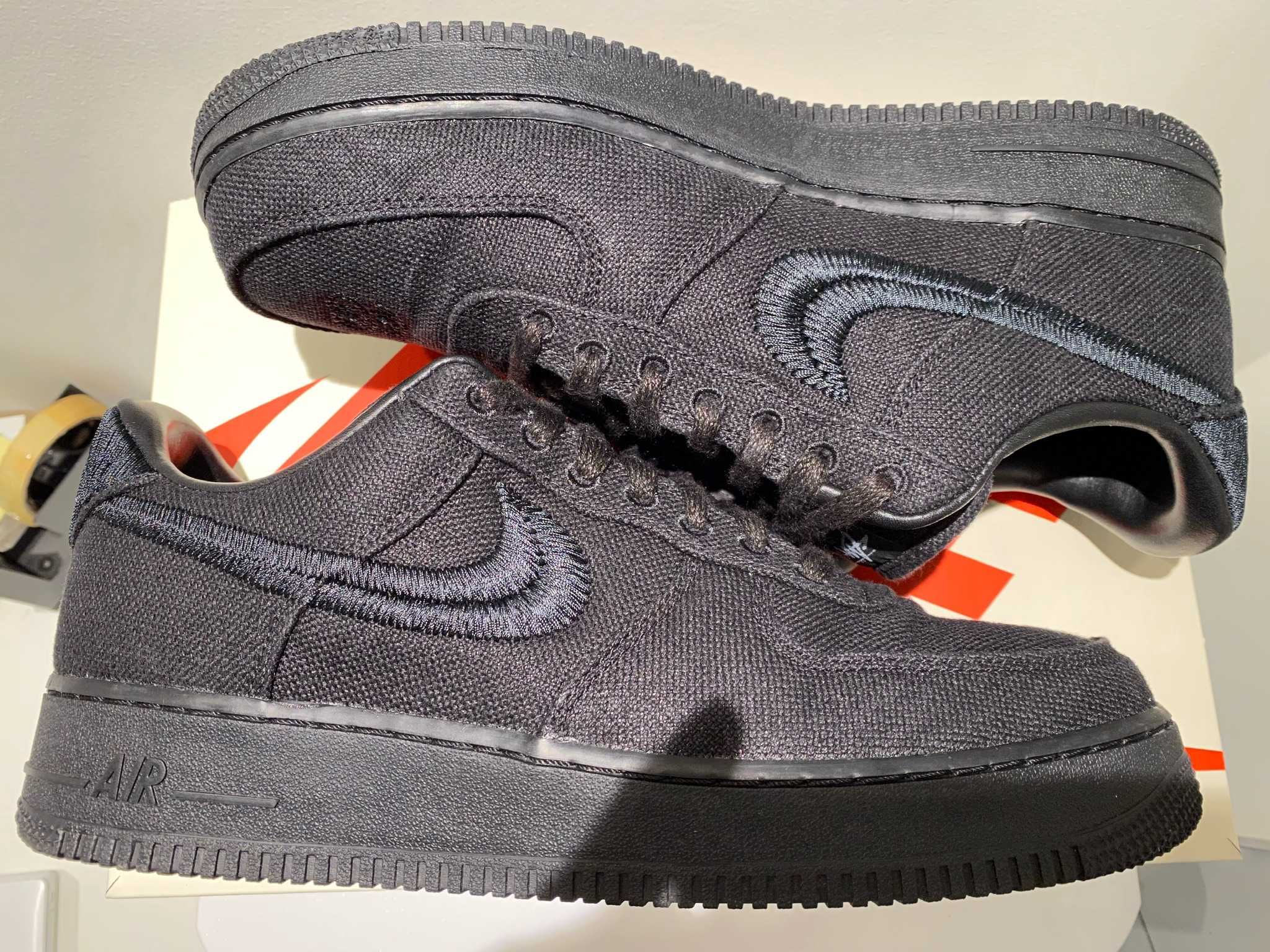 Stussy × Nike Air Force 1 Low "Triple Black"