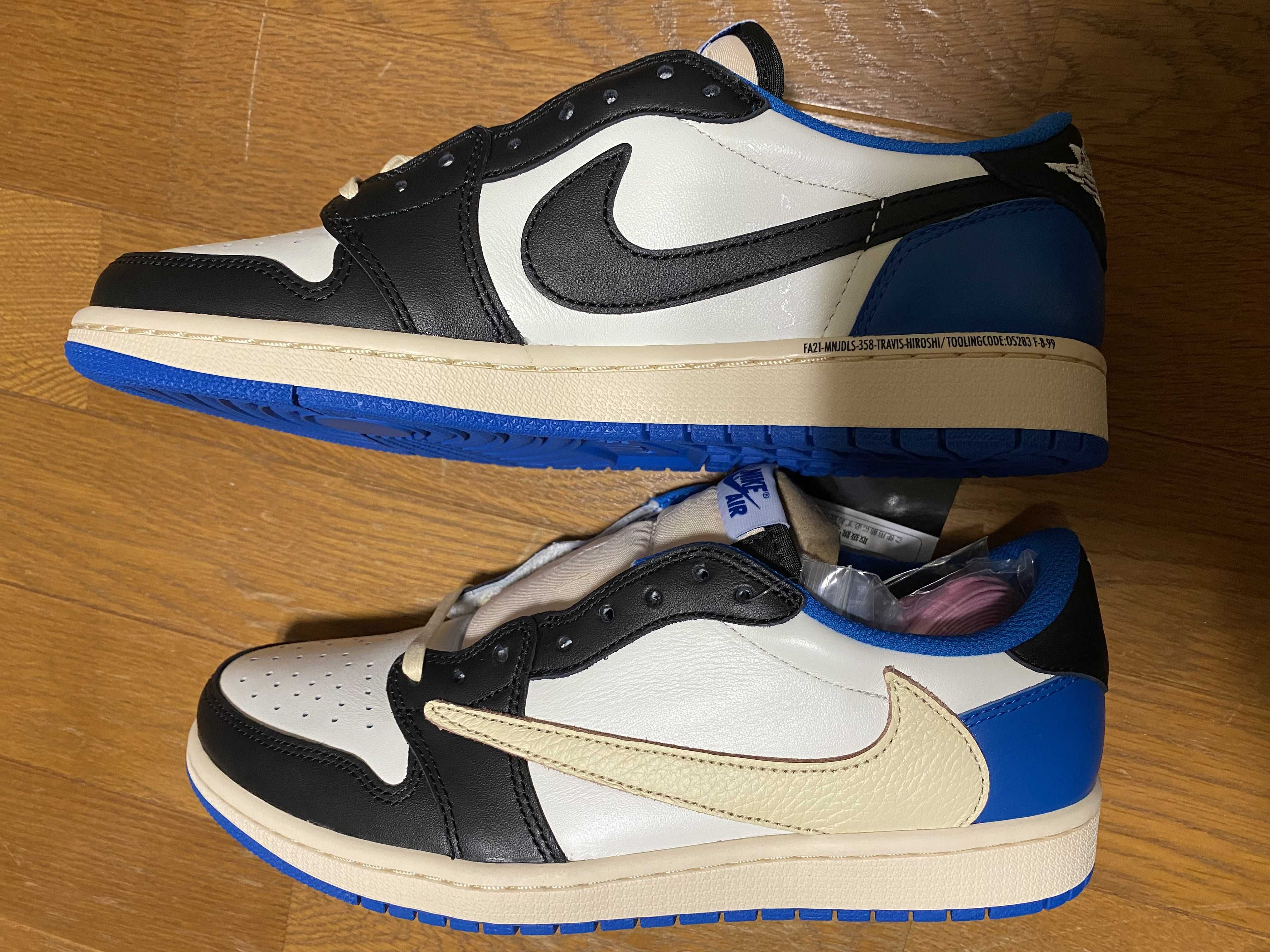 Travis Scott × fragment design × Nike Air Jordan 1 Low OG SP "Military Blue"