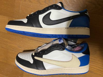 Travis Scott × fragment design × Nike Air Jordan 1 Low OG SP "Military Blue"
