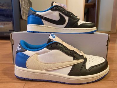 Travis Scott × fragment design × Nike Air Jordan 1 Low OG SP "Military Blue"