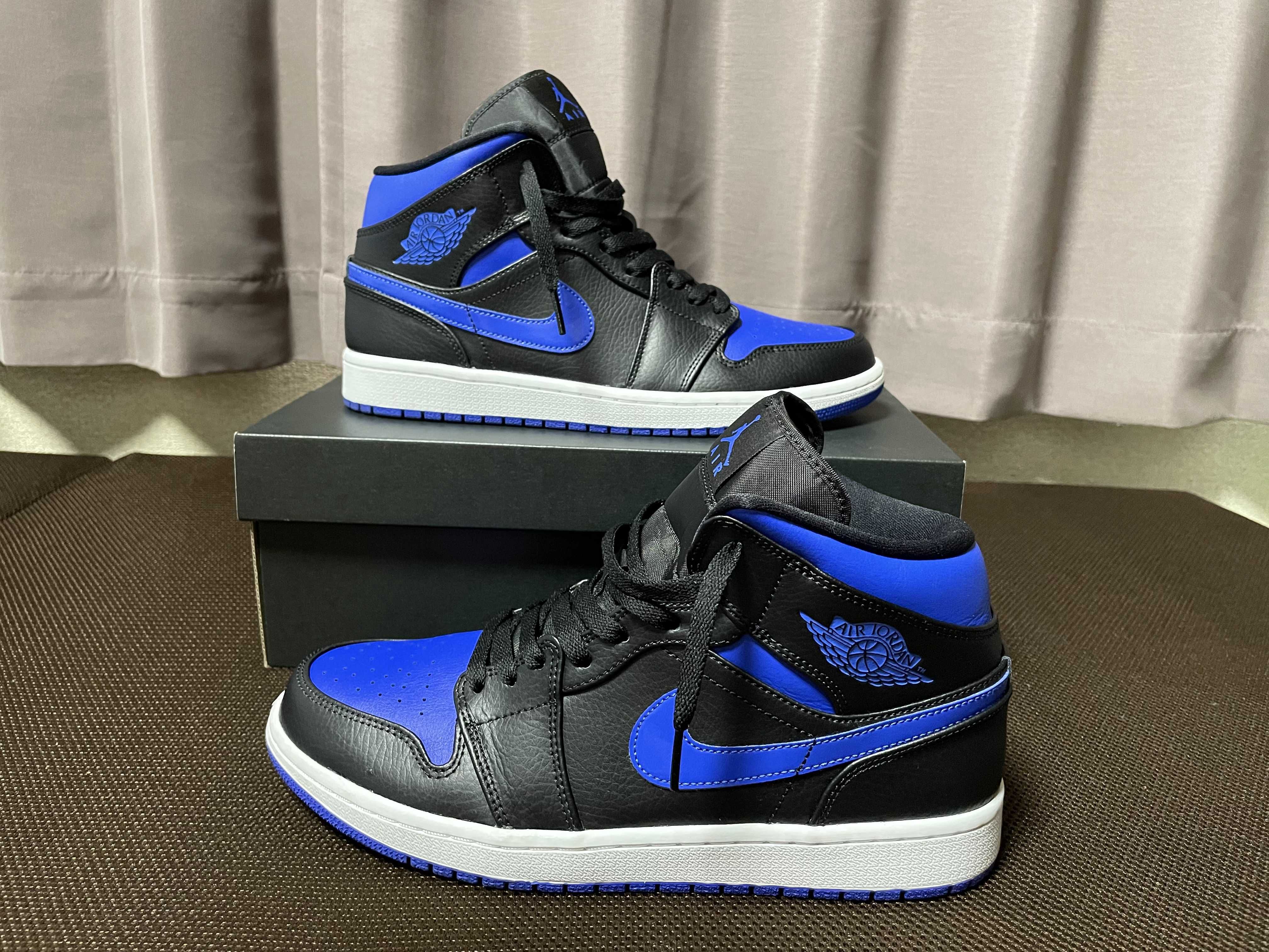 NIKE AIR JORDAN 1 MID "BLACK/BLUE"